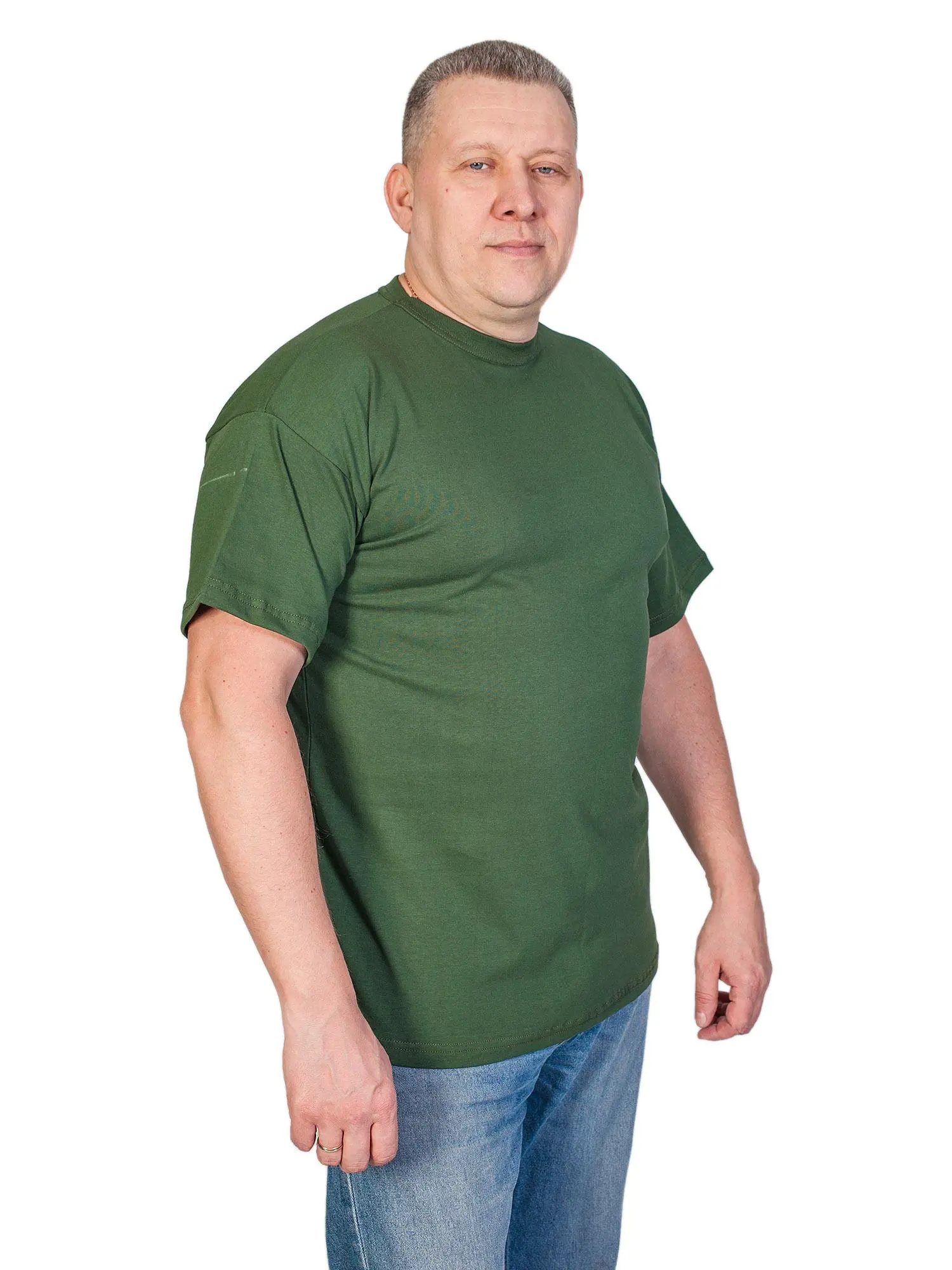 Изображение товара Футболка Берта 704о-56-58, размер 56-58, цвет оливковый