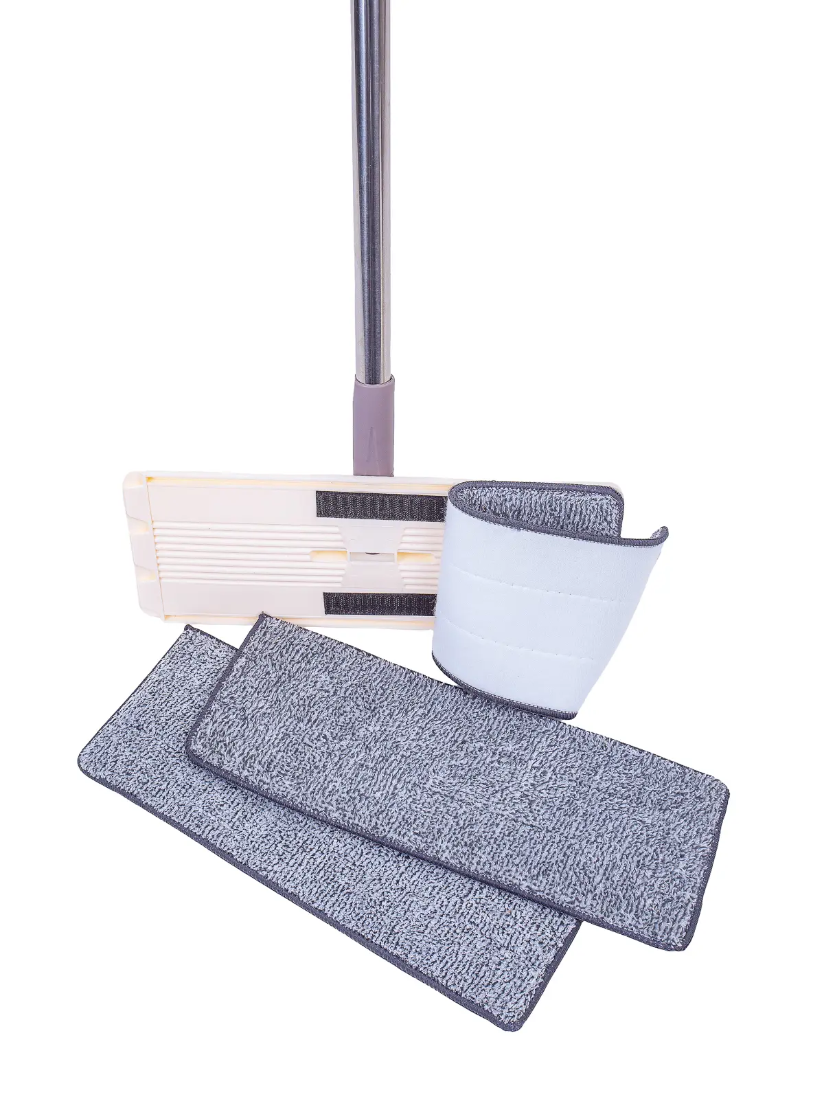 Изображение товара Швабра с отжимом Flat Mop и ведром 6 литров для полоскания + 2 насадки система для уборки дома комплект для уборки