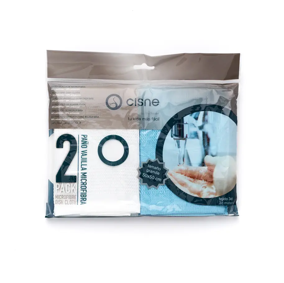 Изображение товара Салфетка CISNE 310316 из микрофибры для посуды 2 шт