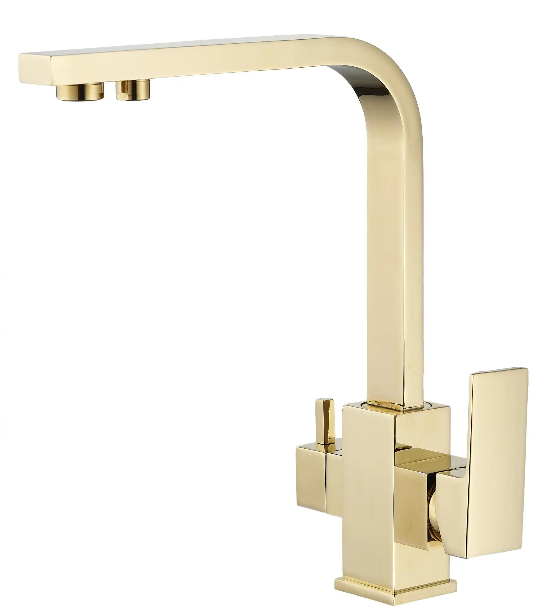 Изображение товара Двухвентильный смеситель Savol S-l1807b излив 18 см цвет золотой