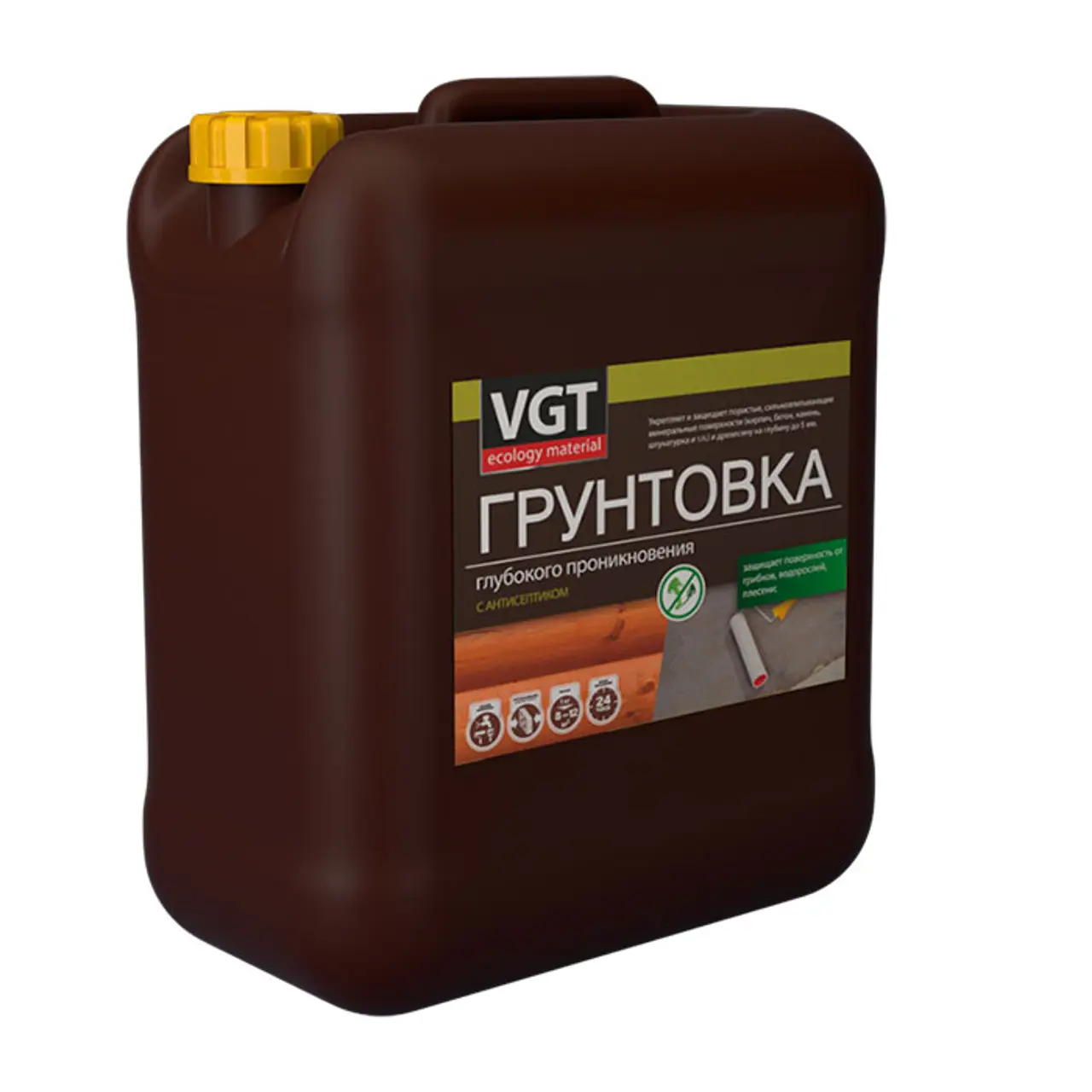 Изображение товара Грунтовка VGT 6663 глубокого проникновения с антисептиком 5 кг РФ