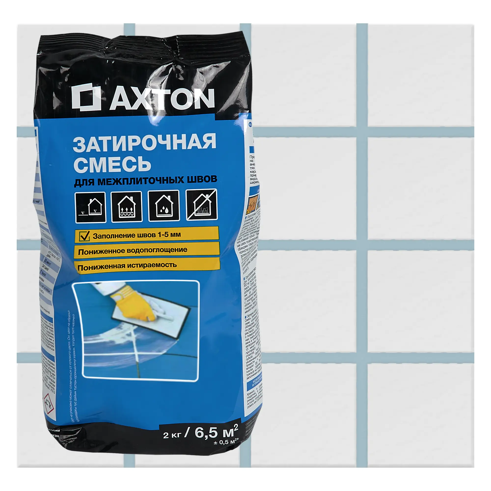 Изображение товара Затирка цементная Axton А.510 цвет лазурь 2 кг