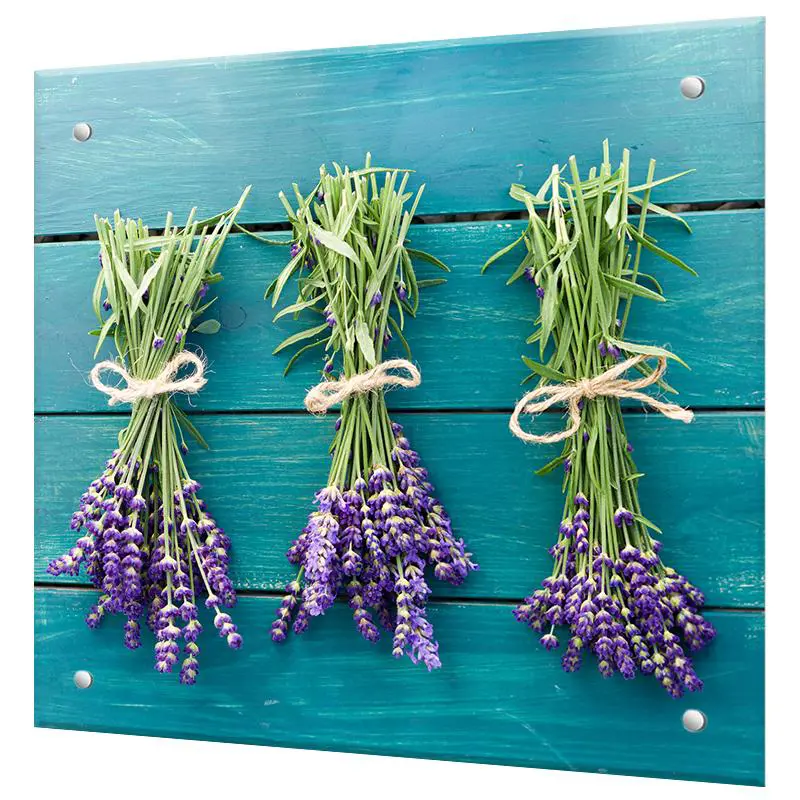 Изображение товара Защитный экран Borntoprint Букеты лаванды 60x55x0.4 см из закаленного стекла