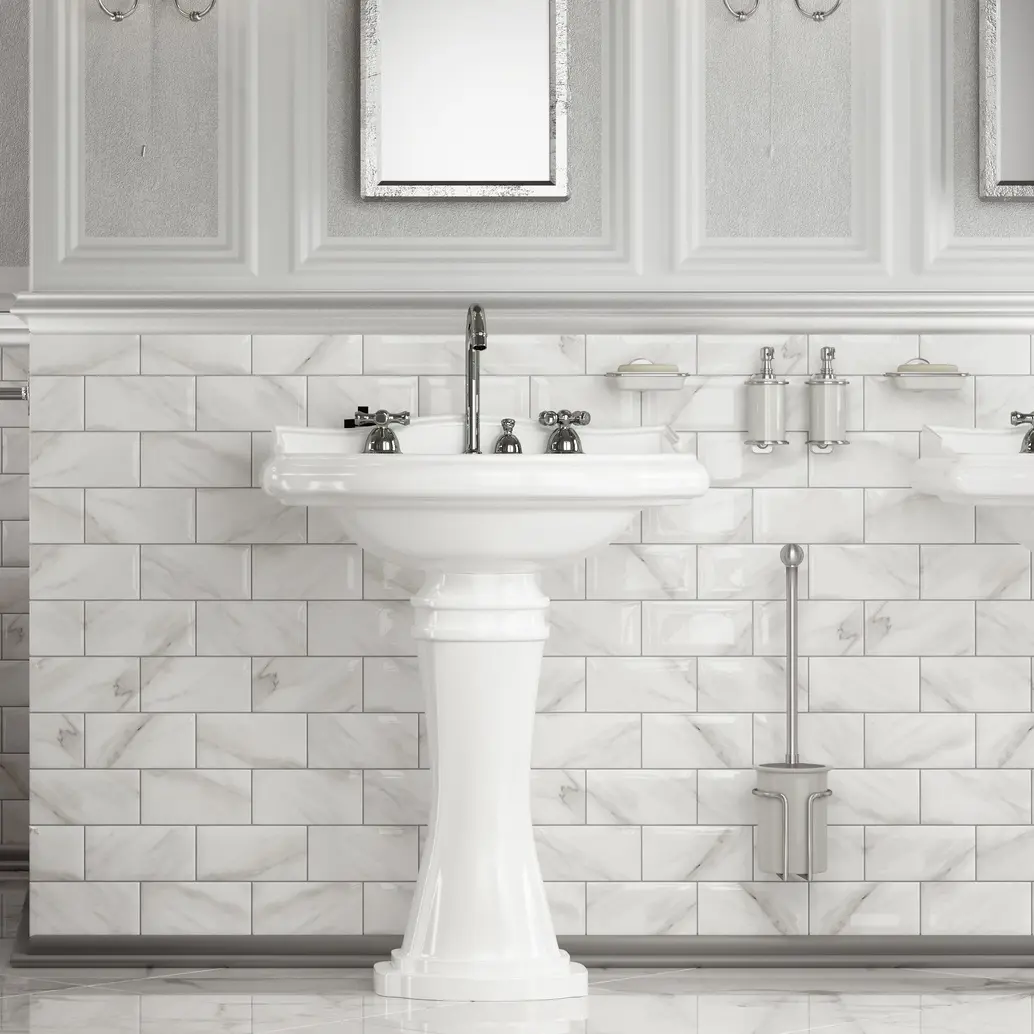 Изображение товара Настенная керамическая плитка Kerama Marazzi Фрагонар 7.4x15 см белая