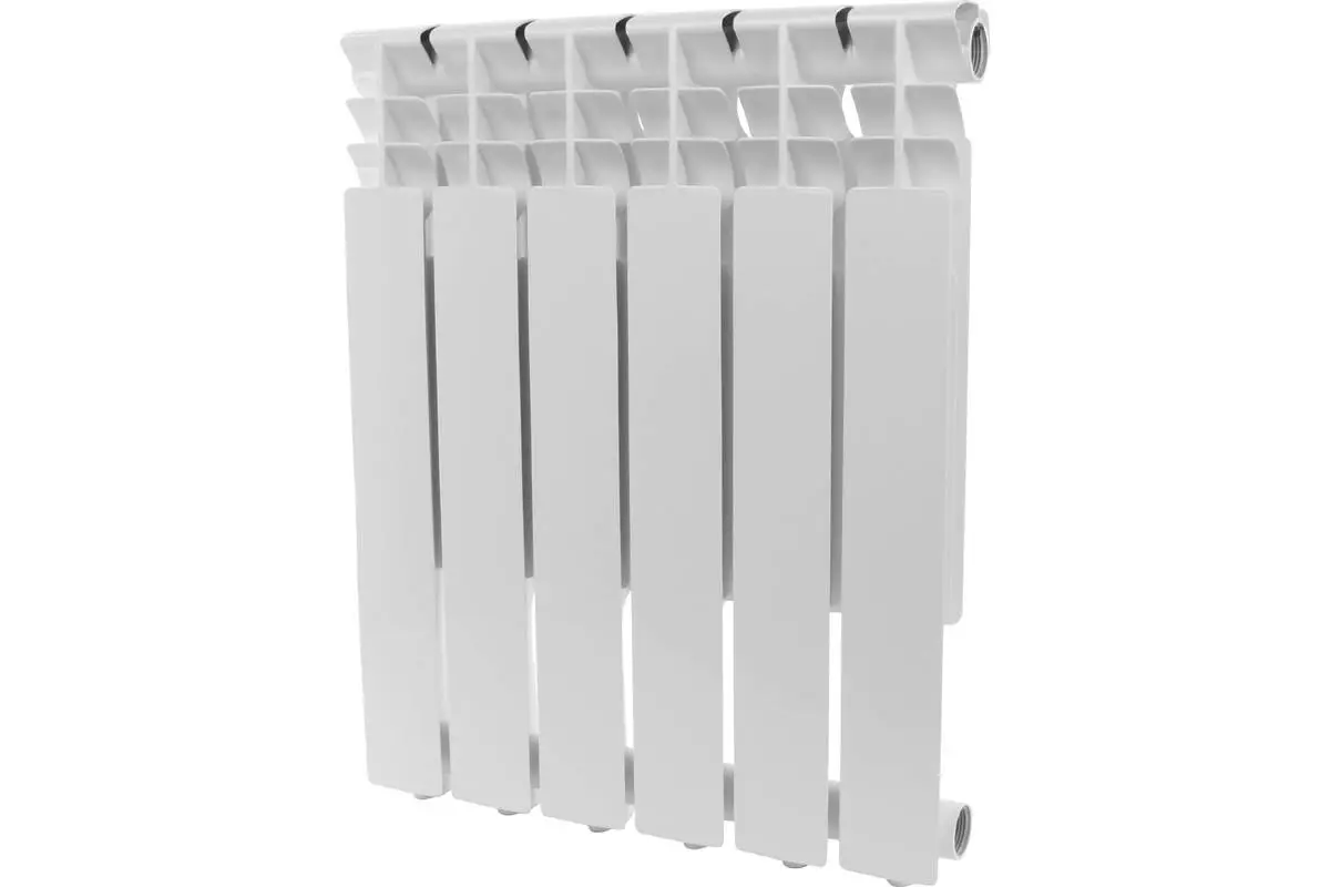 Изображение товара Радиатор Rommer Optima 500 6 секций боковое подключение алюминий белый