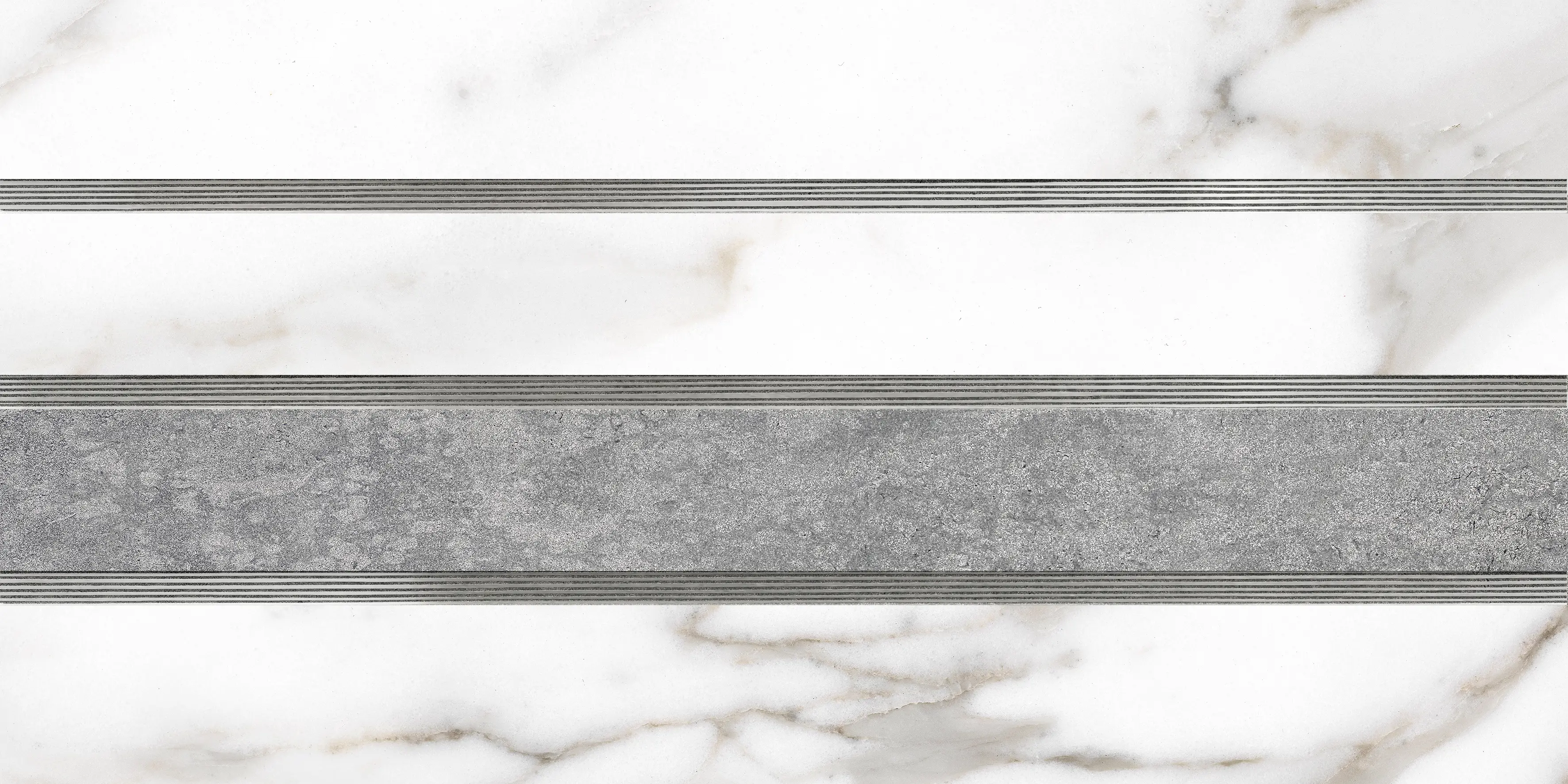 Изображение товара Декоративная настенная плитка Rivoli Dec 30x60 см серый мраморный эффект