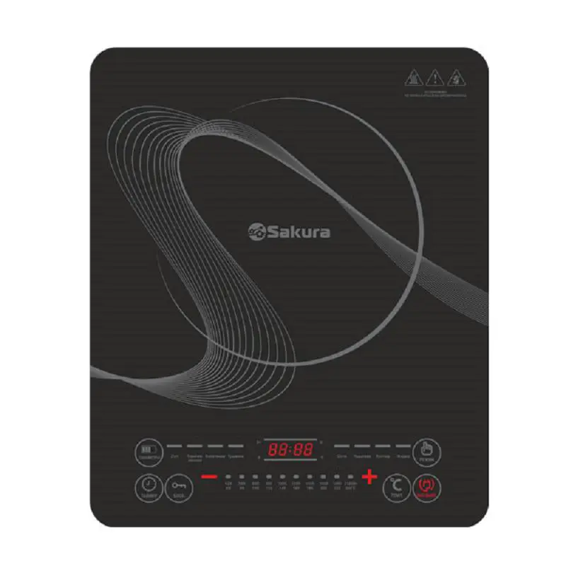 Изображение товара Индукционная настольная плита Sakura SA-7155VS 32.50 см 1 конфорка цвет черный