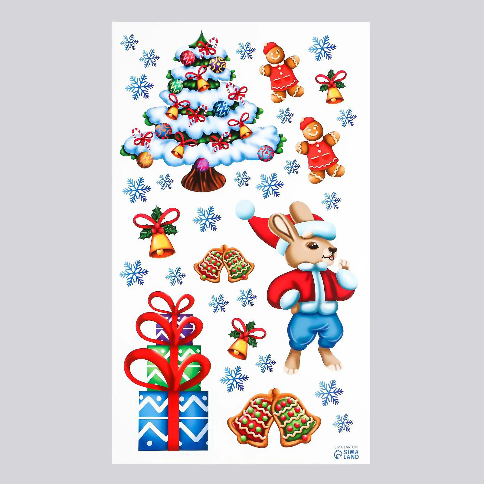 Изображение товара Наклейка Divino Кролик и ёлка 50 см х 30 см