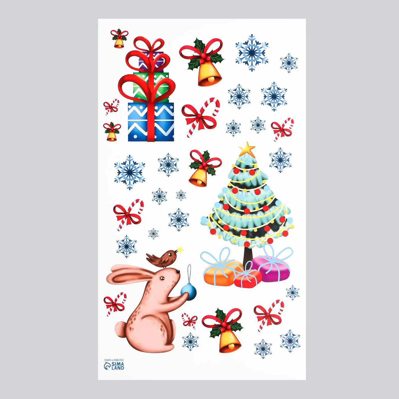 Изображение товара Наклейка Divino Новогодний переполох 50 см х 30 см