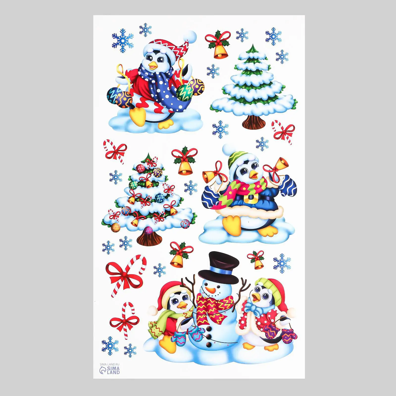 Изображение товара Наклейка Divino Пингвины 50 см х 30 см