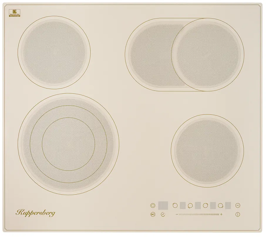 Изображение товара Электрическая варочная панель Kuppersberg ECS 623 C 59 см 4 конфорки цвет бежевый