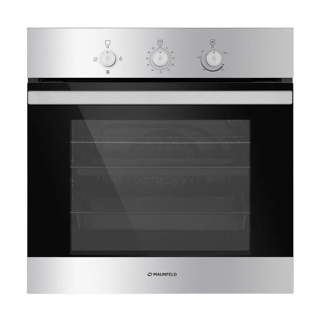 Изображение товара Встраиваемый газовый духовочный шкаф Maunfeld MGOG.673S 67Л 4 режима таймер черное стекло