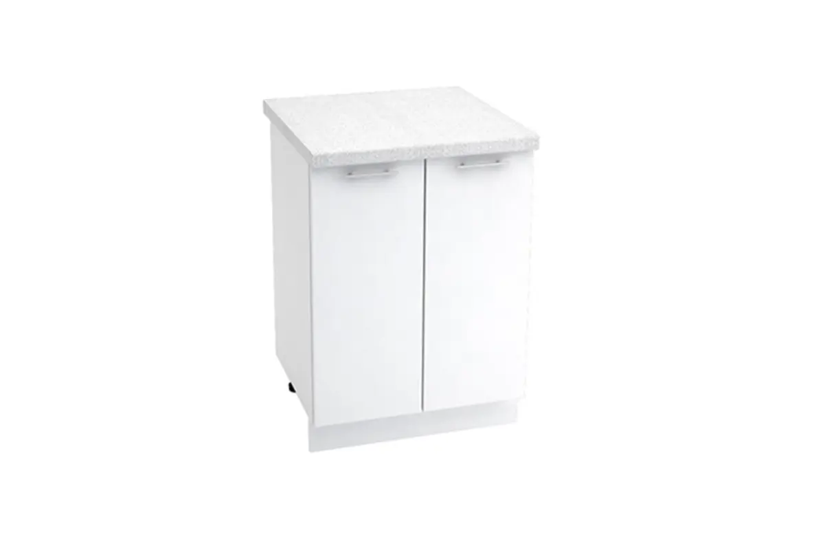 Изображение товара Напольный шкаф Сурская мебель Валерия 60x81.6x47.8 см МДФ цвет белый глянец