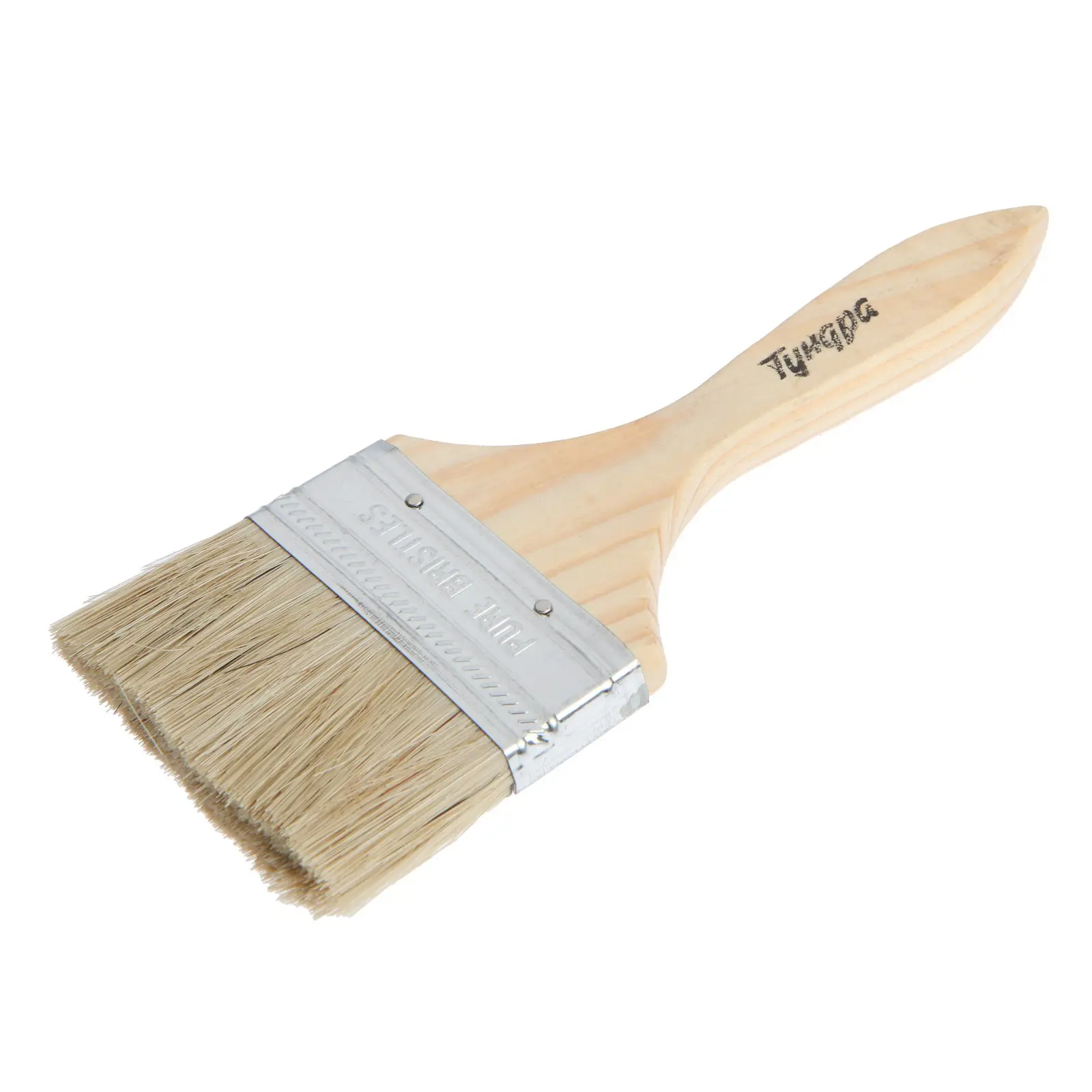 Изображение товара Кисть малярная флейцевая Тундра 1818233 комбинированная щетина деревянная рукоятка 3 75 мм