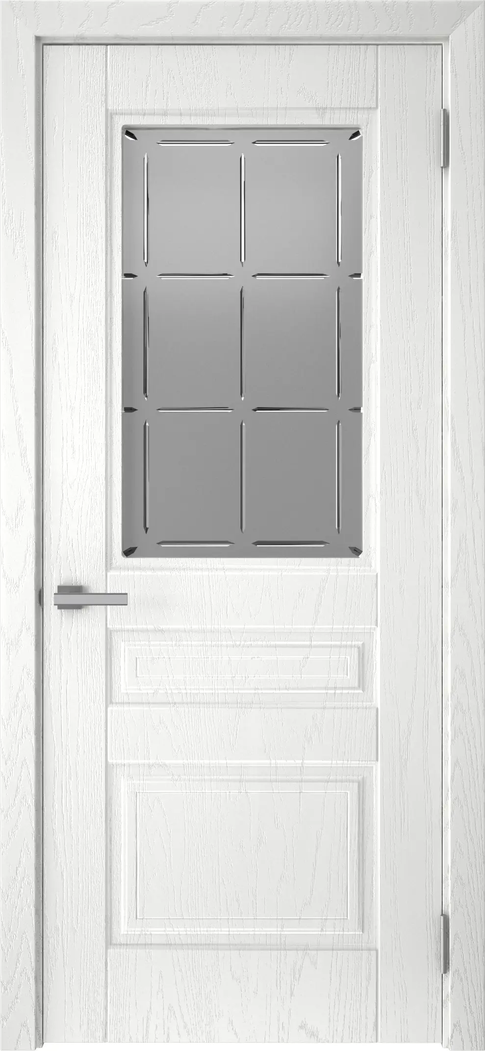 Изображение товара Межкомнатная остекленная дверь Скин 1 40x200 см белая ПВХ Россия