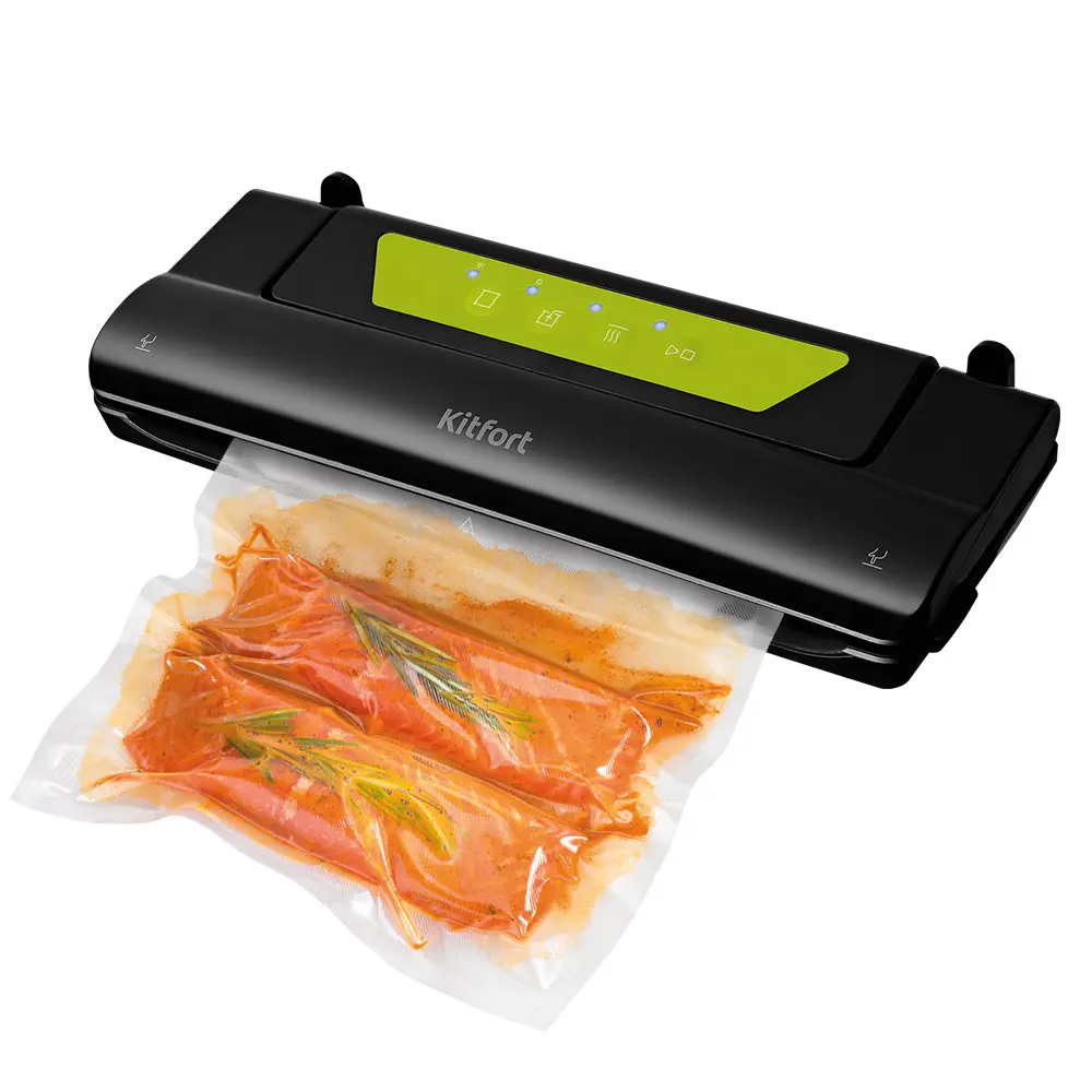 Изображение товара Вакуумная упаковочная машина Kitfort Кт-1528-2 пластик цвет черный, салатовый