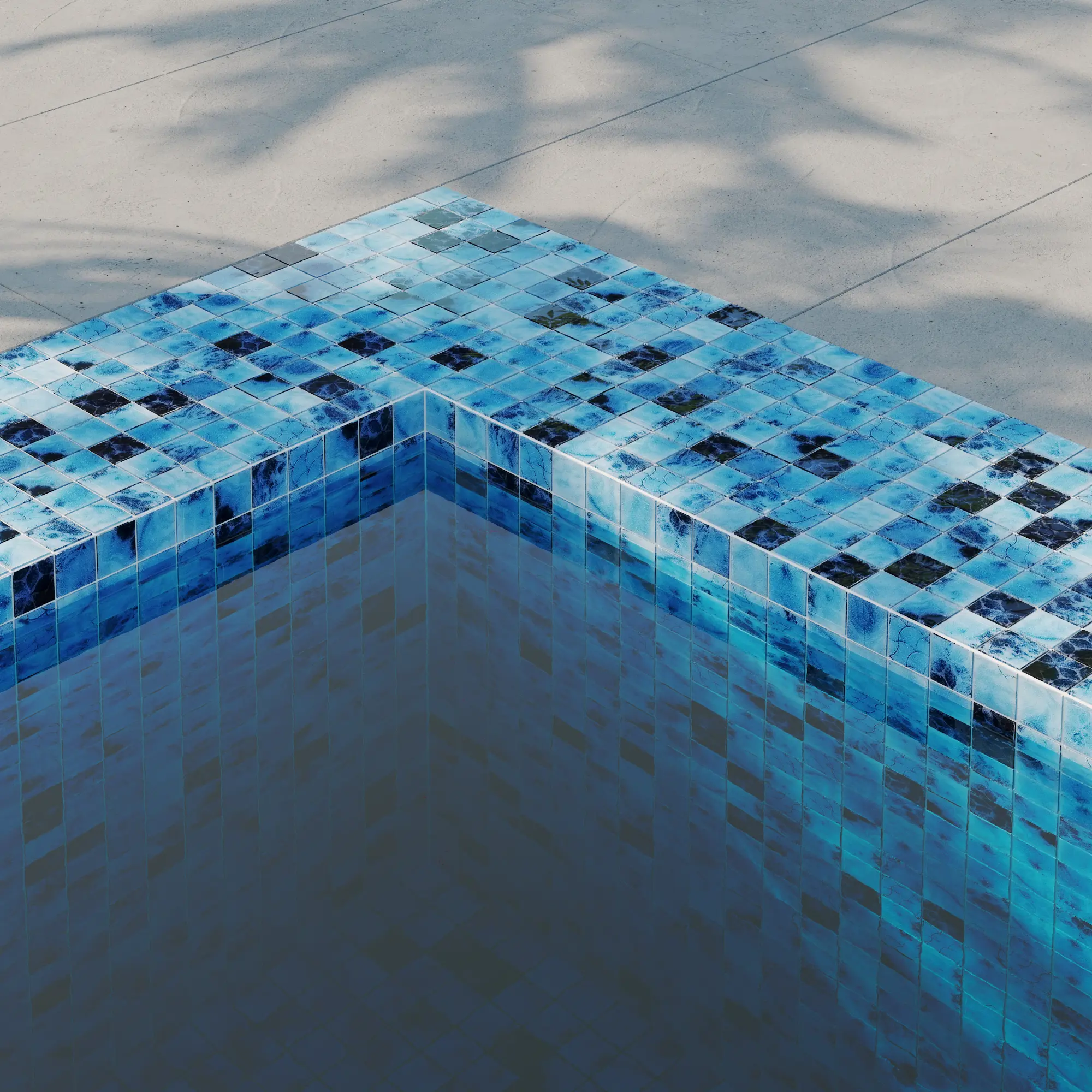 Изображение товара Мозаика стеклянная Vidrepur Nature №5605 31.7x31.7 см для бассейна и стен