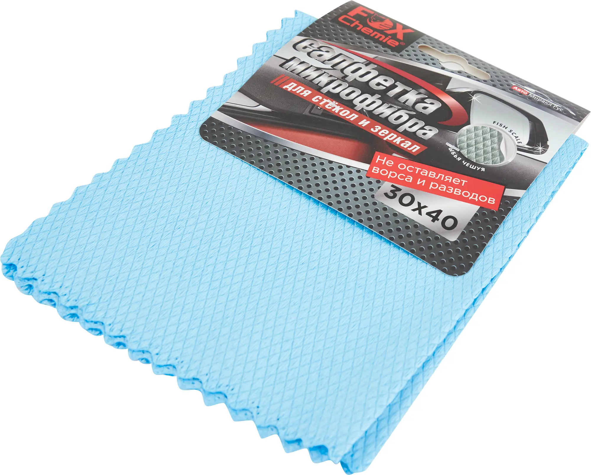 Изображение товара Салфетка для стекол Fox Chemie микрофибра 400x300 мм