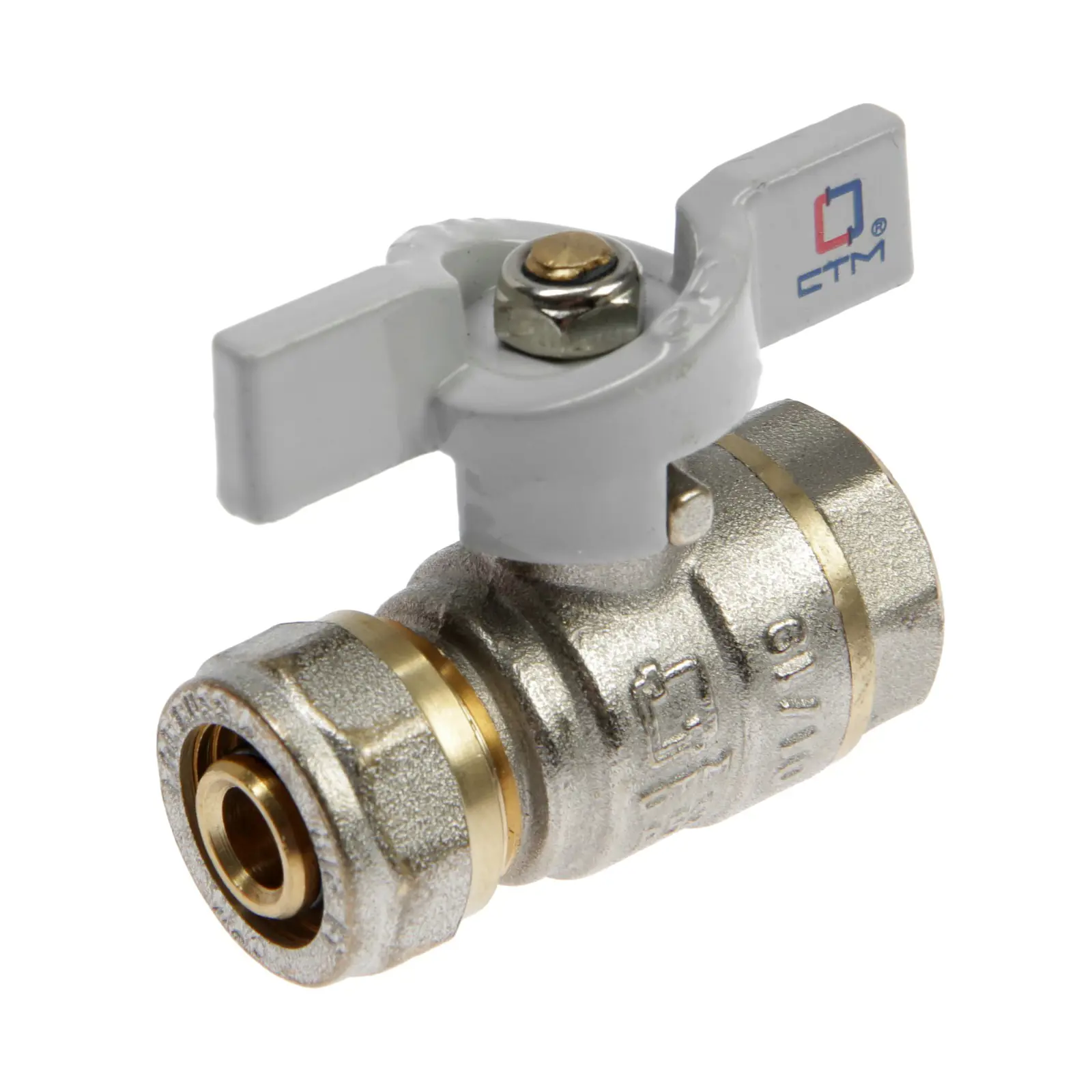 Изображение товара Кран шаровой Стм Стандарт 1/2x16 мм ВР латунь для воды и отопления