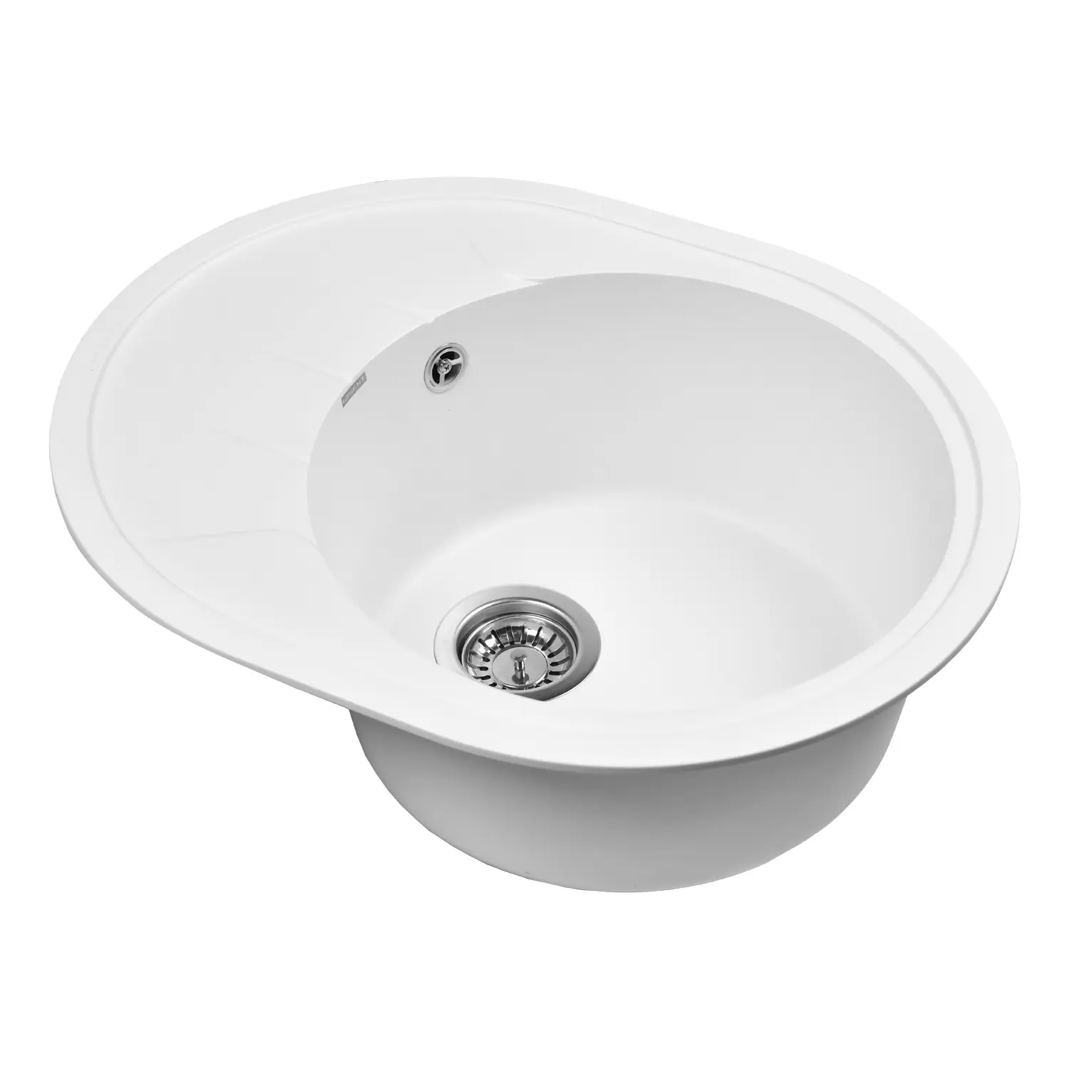 Изображение товара Мойка для кухни из искусственного камня Wisent MWR620-28 белая овальная компактная