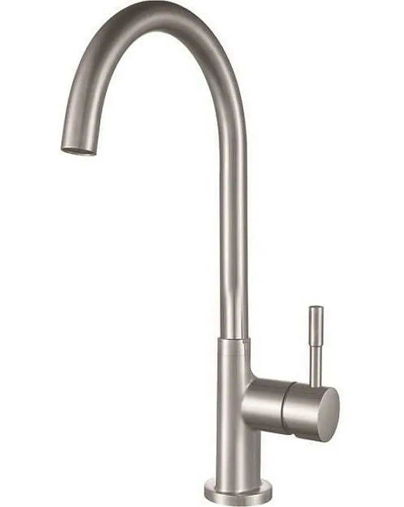 Изображение товара Однорычажный смеситель Aquanet Af210-41s излив 26.15 см цвет сталь