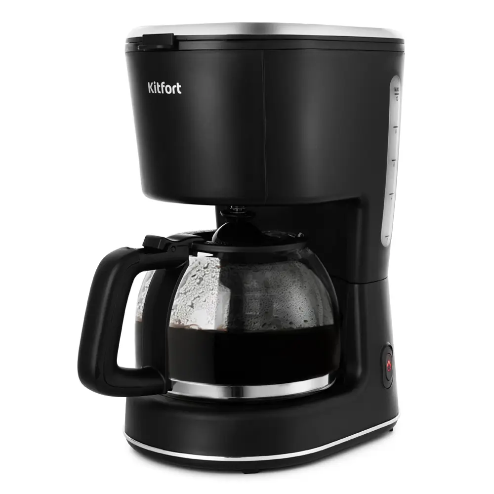Изображение товара Кофеварка Kitfort 16.3x30.5x26 цвет черный