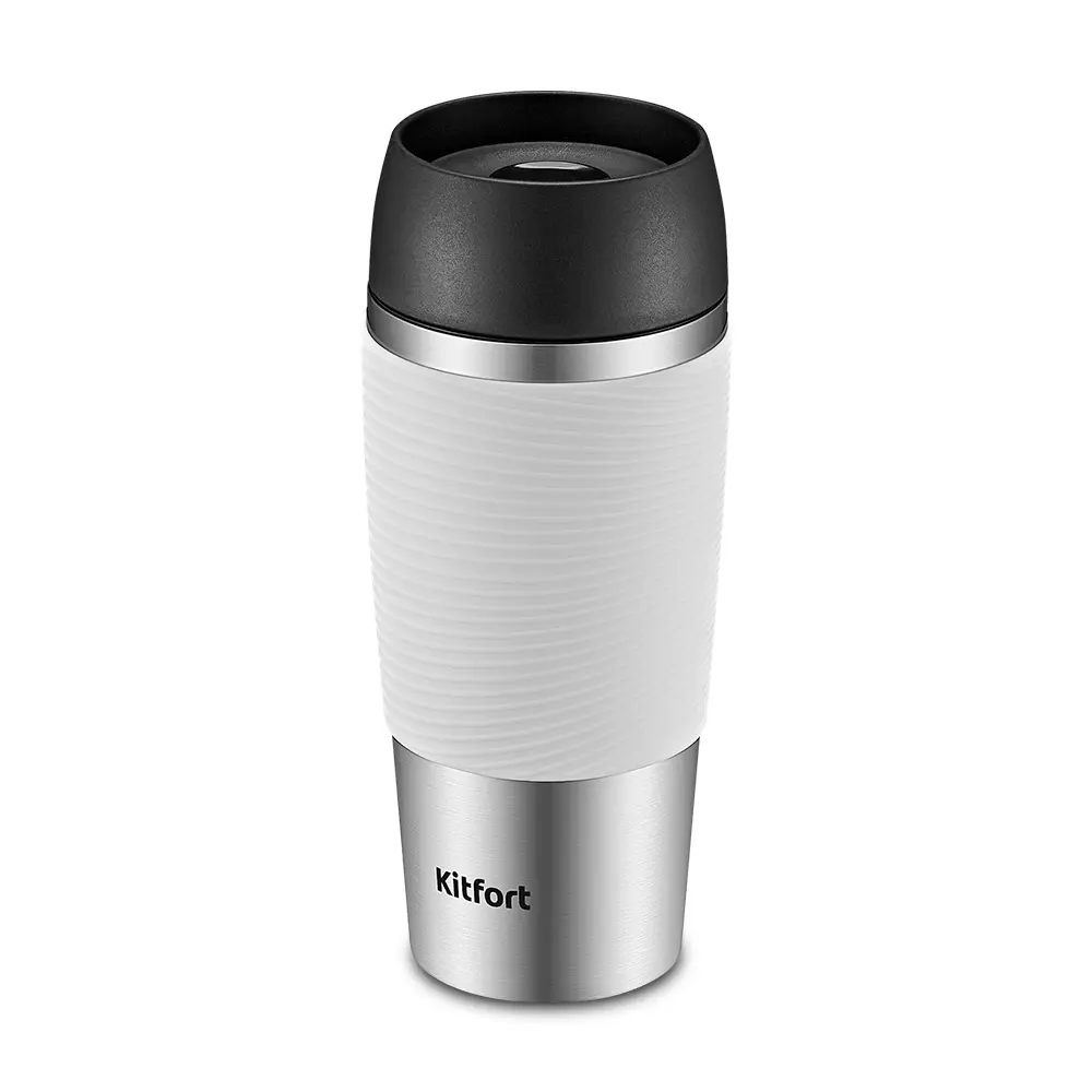 Изображение товара Термокружка 0.4 л Kitfort КТ-1224-2 колба из нержавеющей стали цвет белый