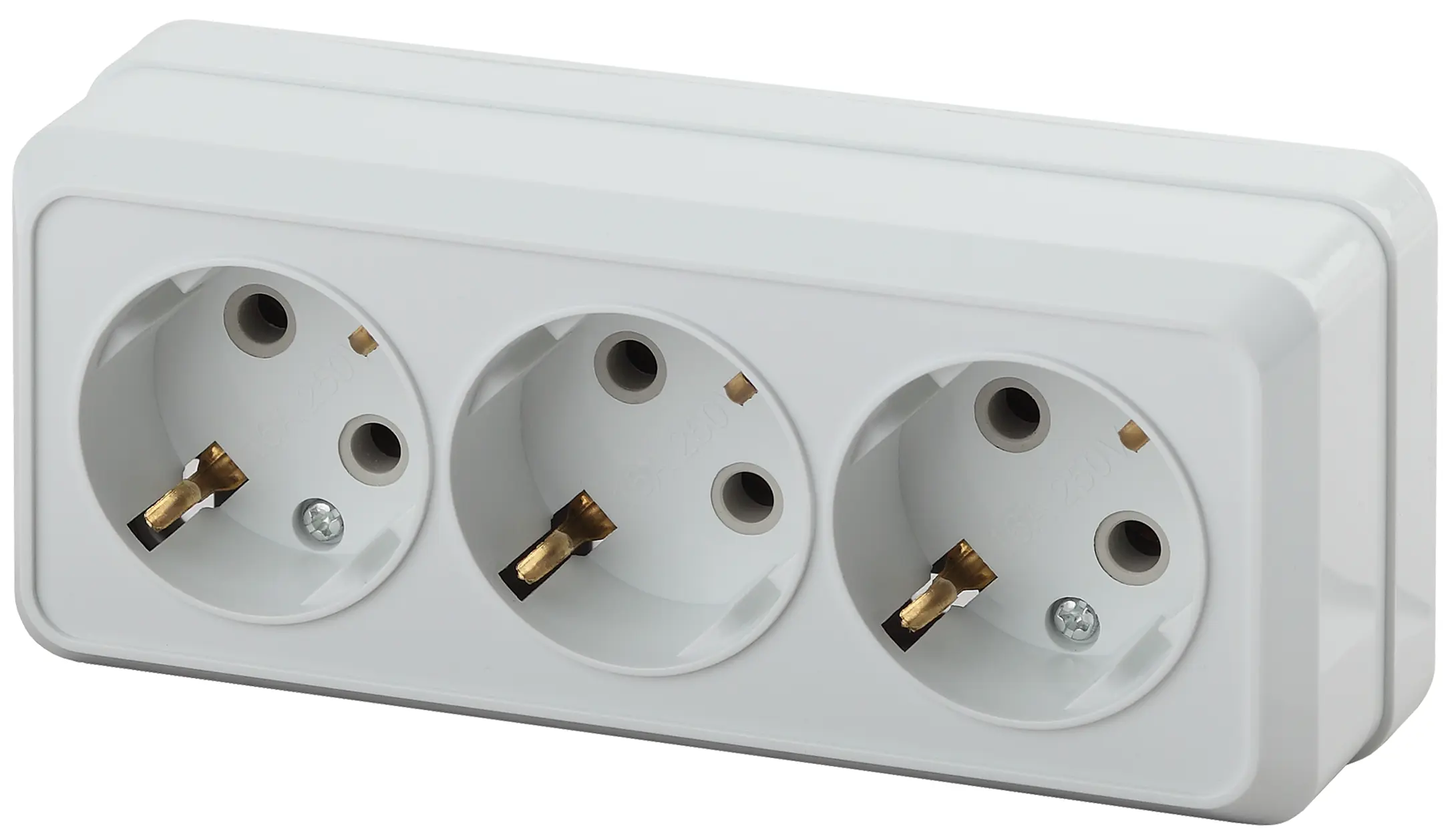 Изображение товара Розетка накладная Intro Quadro Б0053819 с заземлением цвет белый