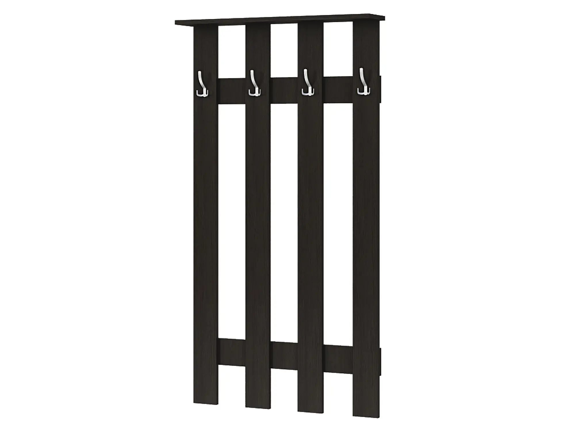 Изображение товара Настенная вешалка Стендмебель 80x140x20 см 4 крючка цвет венге