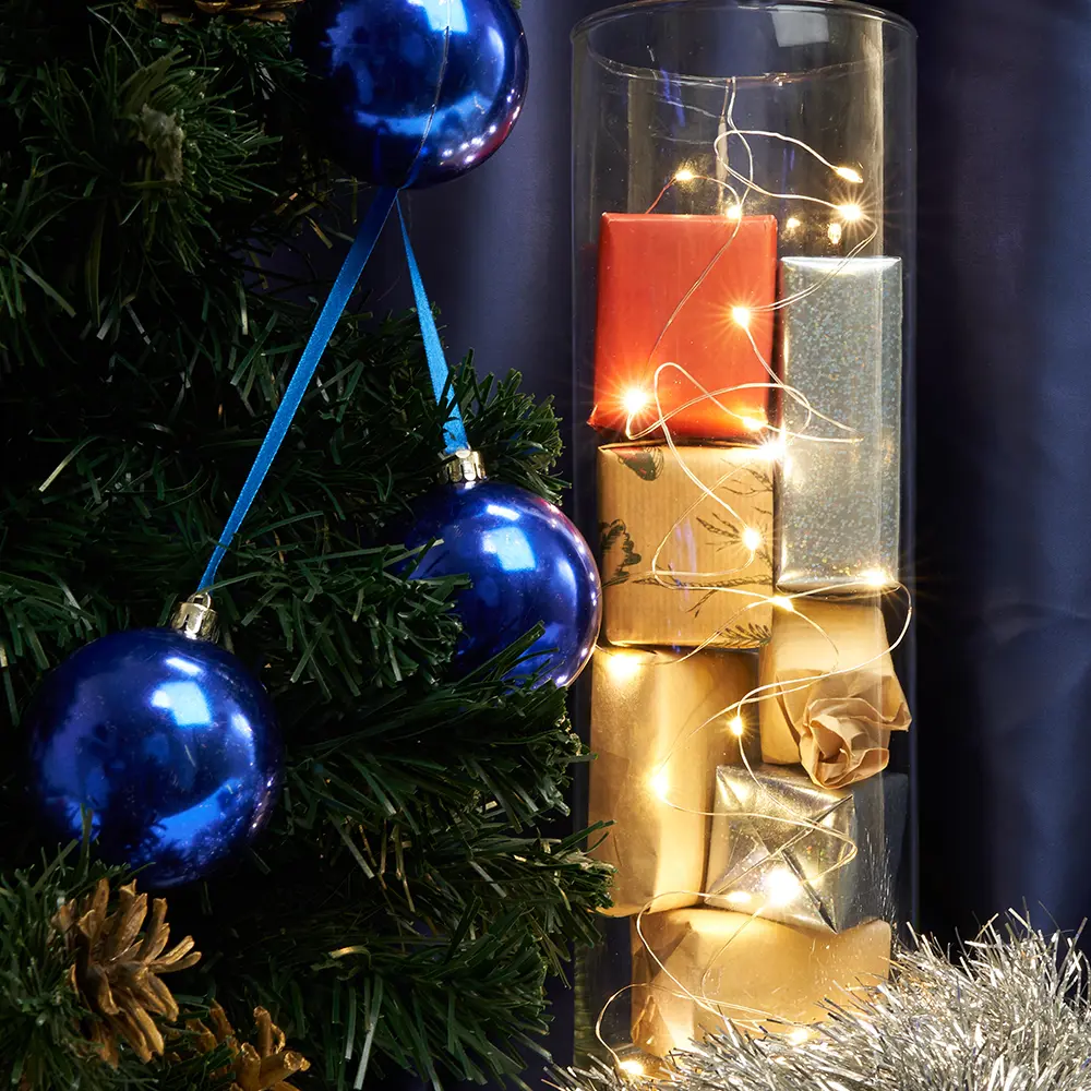 Изображение товара Электрогирлянда комнатная Feron 48183 роса 5 м 50 ламп прозрачный 1 режим работы 5 шт