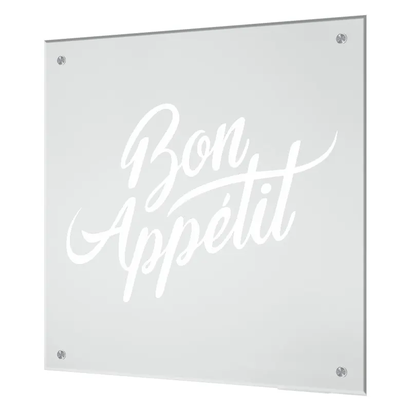 Изображение товара Защитный экран Borntoprint Bon appetit из закаленного стекла 60x55 см