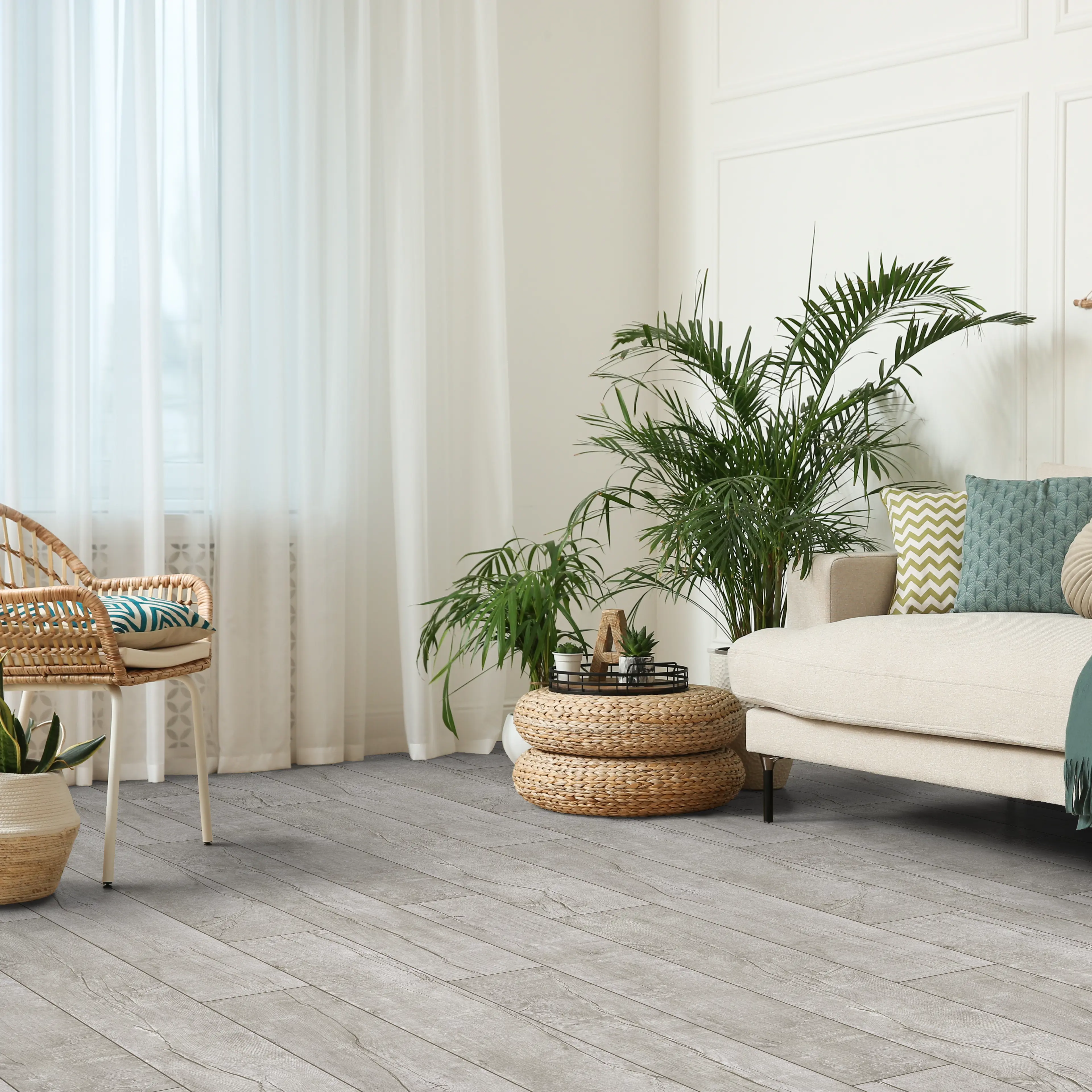 Изображение товара Линолеум Дуб мраморный винтаж 32 класс 2.5 м серый серебристый