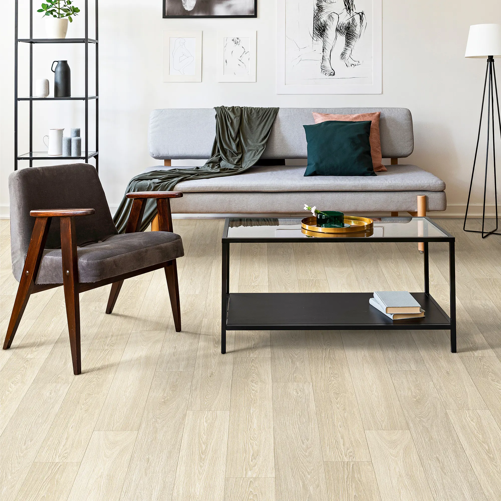 Изображение товара Линолеум "Дуб Кемер" 21 класс 2. 5 м для гостиной и спальни