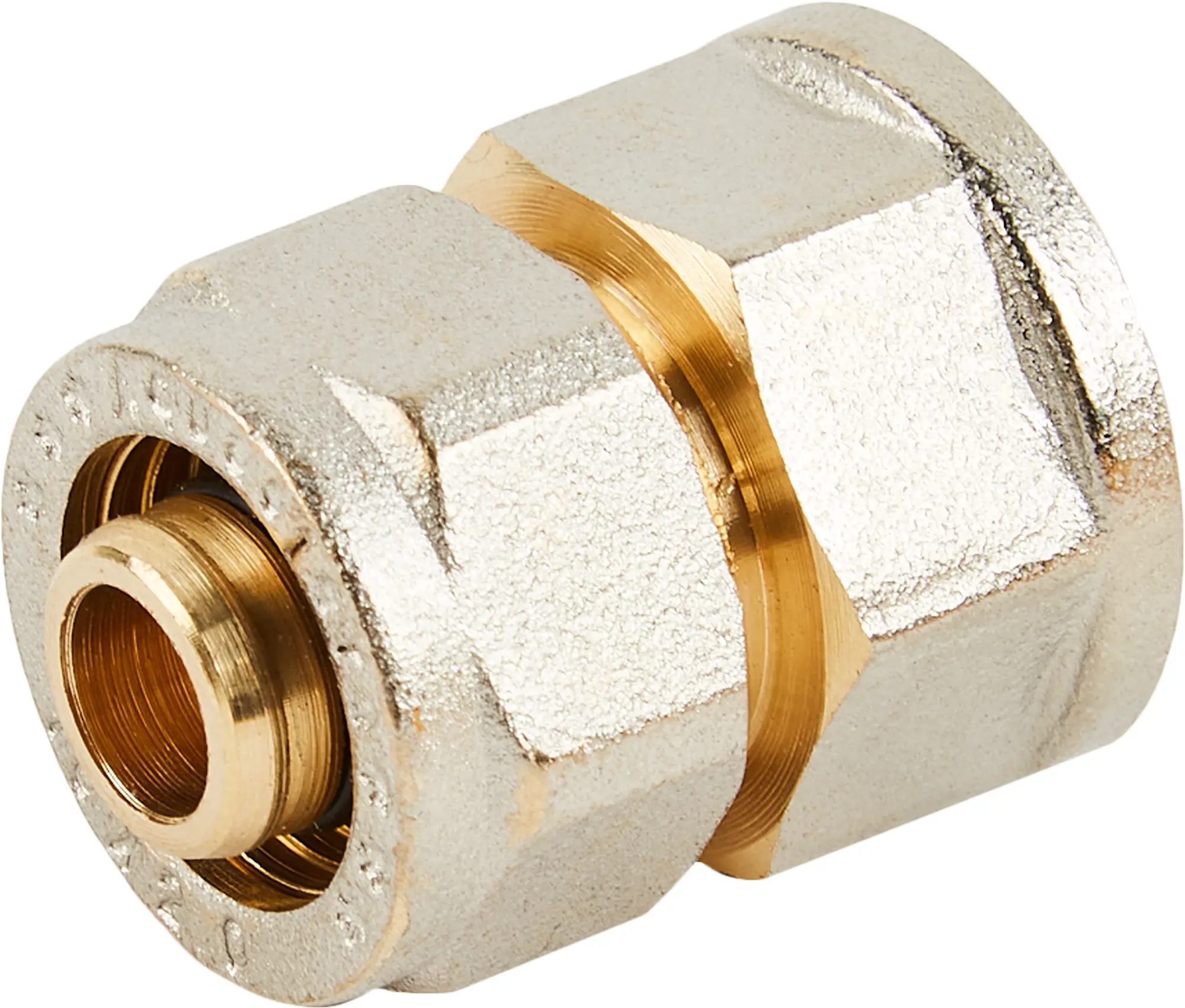 Изображение товара Соединитель обжимной Aquasfera внутренняя резьба 16x1/2" никелированная латунь