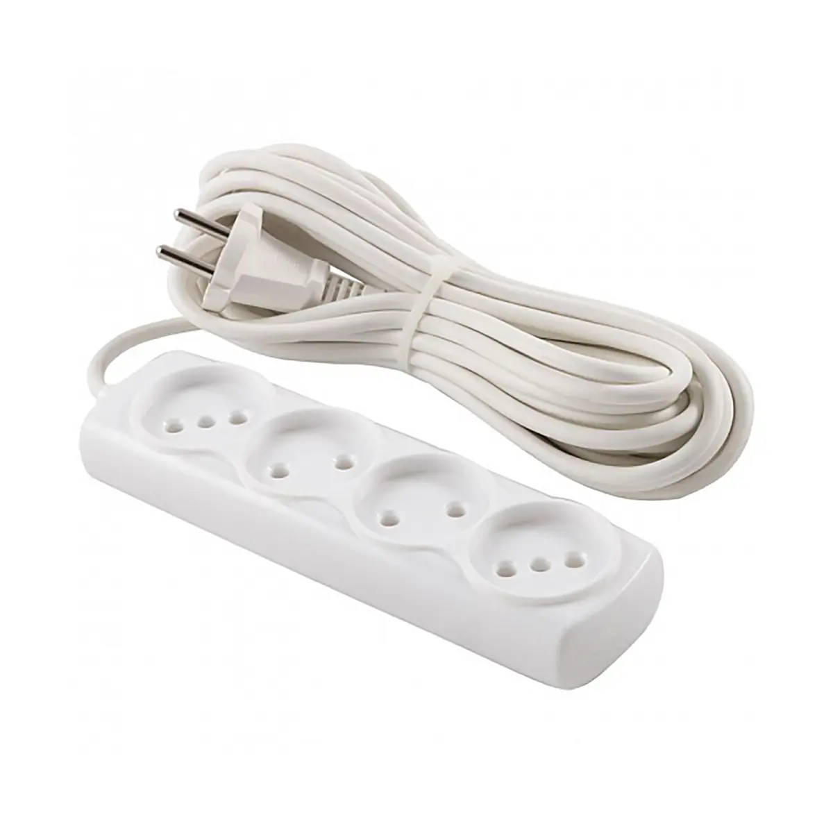 Изображение товара Удлинитель бытовой Engy Премиум 220778 2x0.75 7 м 4 розетки с заземлением 1300 Вт цвет белый