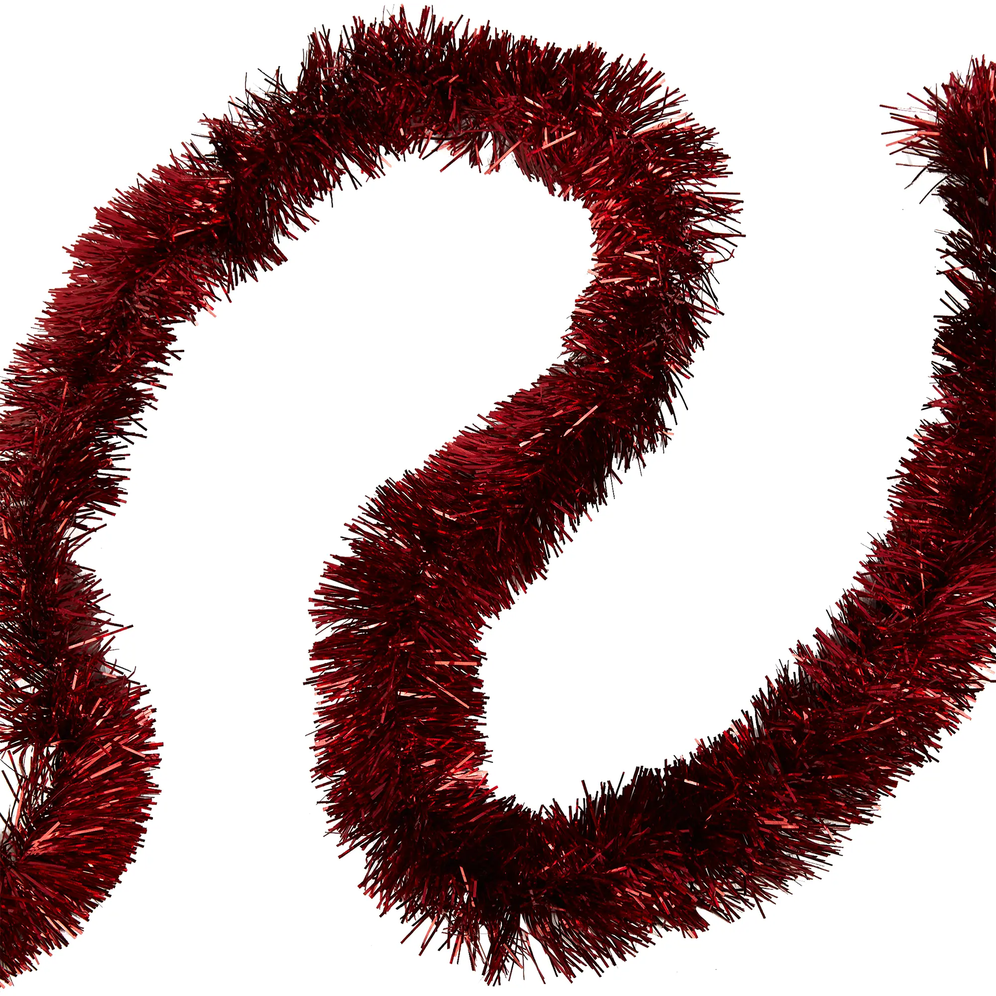 Изображение товара Мишура Праздничная голографическая 200 см цвет красный