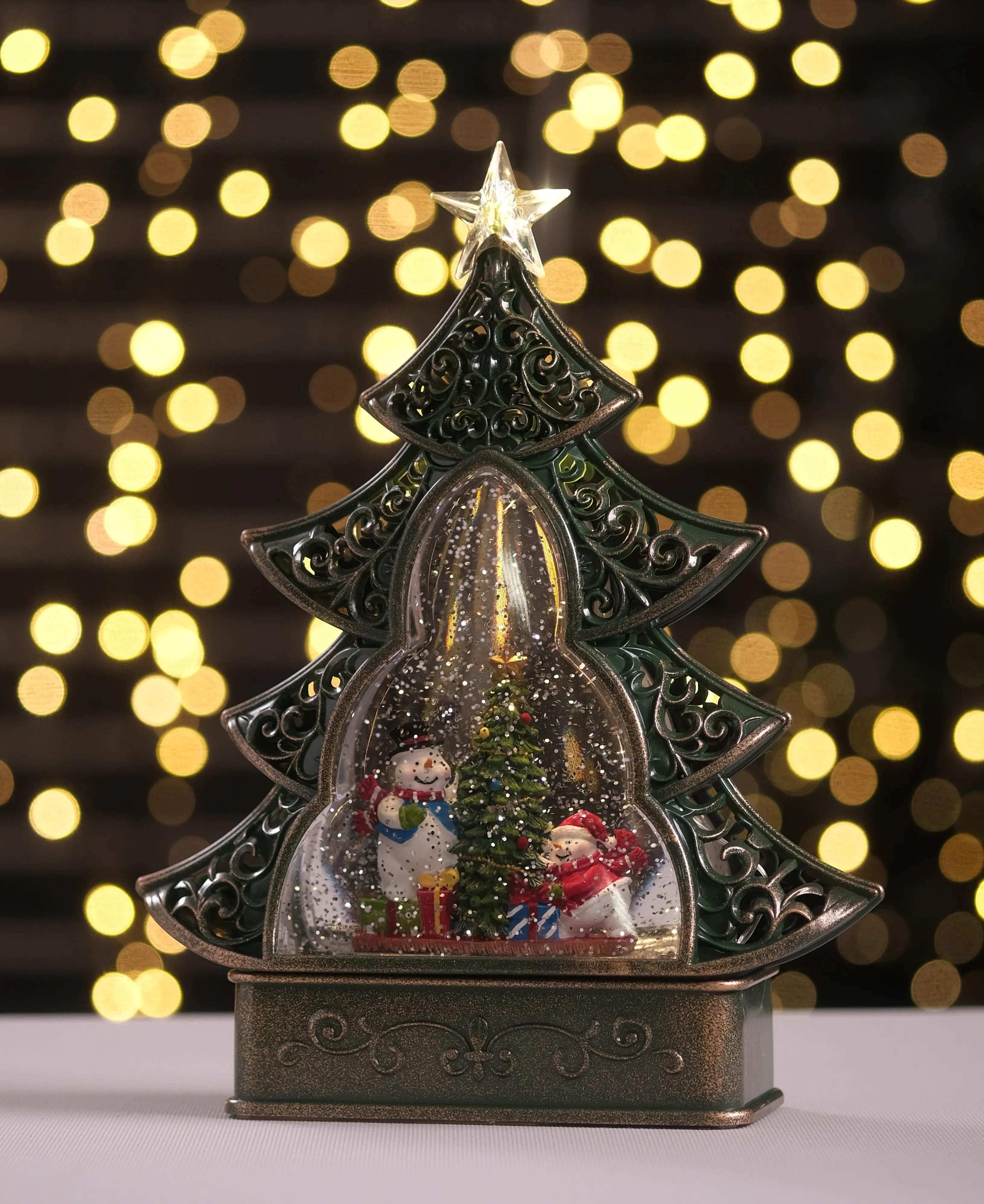 Изображение товара Новогоднее украшение Merry Green Елка 22.5x6.5x29 см с подсветкой и музыкой