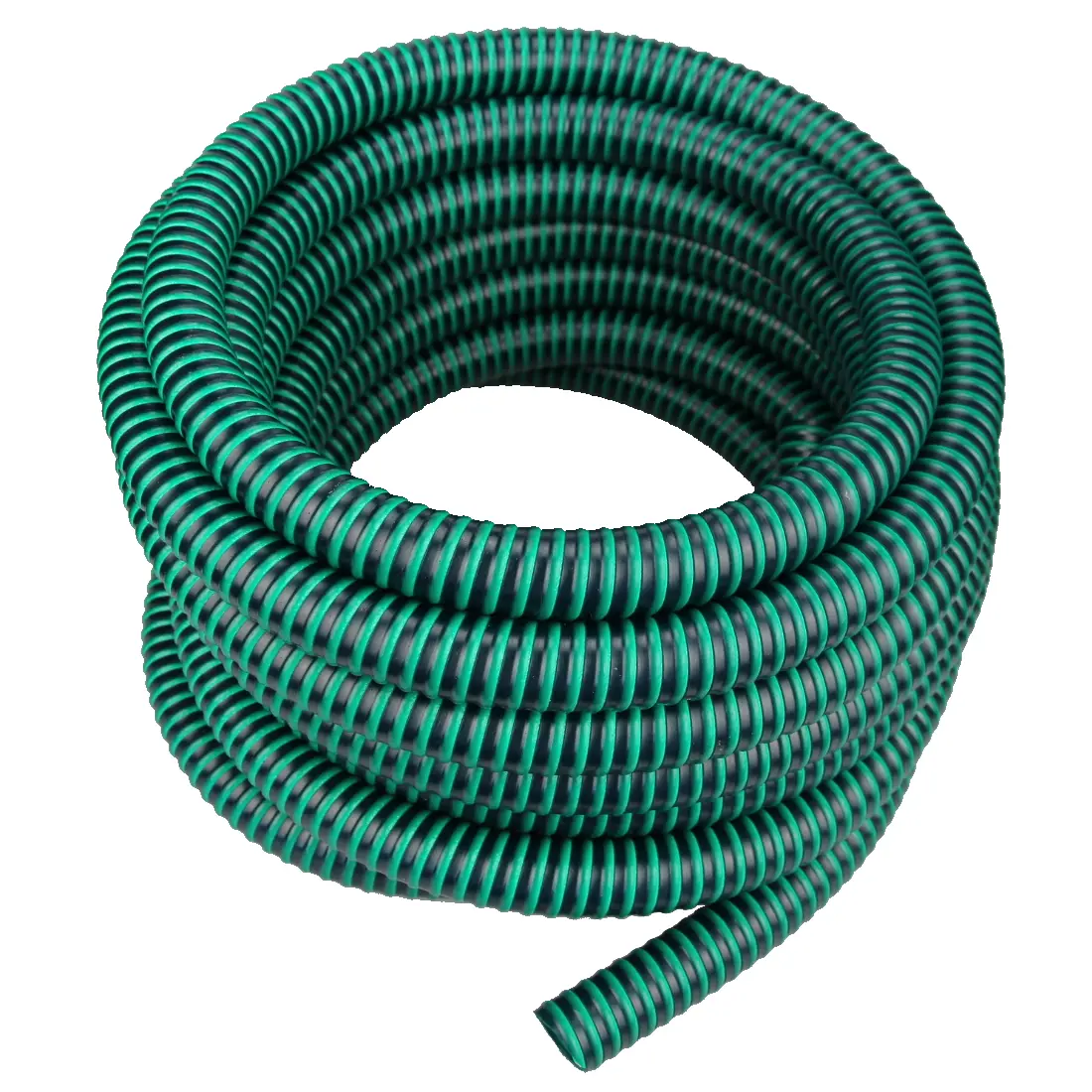 Изображение товара Шланг гофрированный напорно-всасывающий ПВХ 32мм 10м цвет зеленый