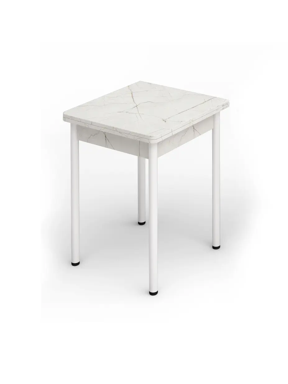 Изображение товара Стол квадратный Кеа 59x59 см ЛДСП цвет оникс/белый