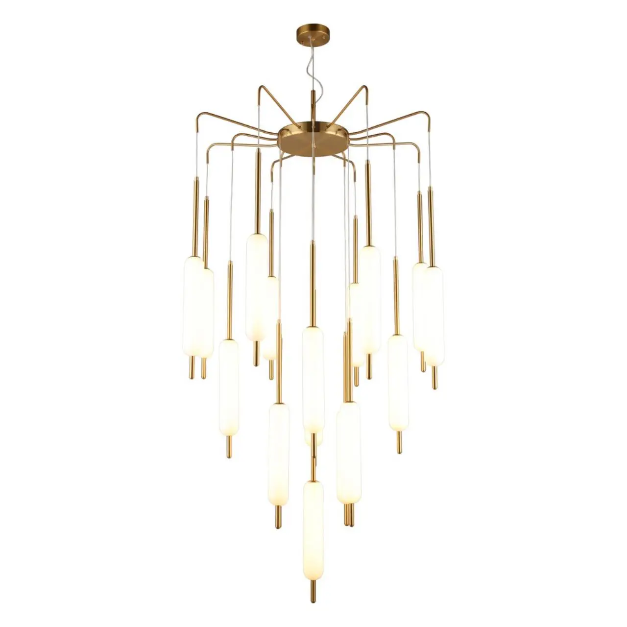 Изображение товара Люстра подвесная светодиодная APLOYT Carla 34 м² нейтральный белый золотой стиль модерн