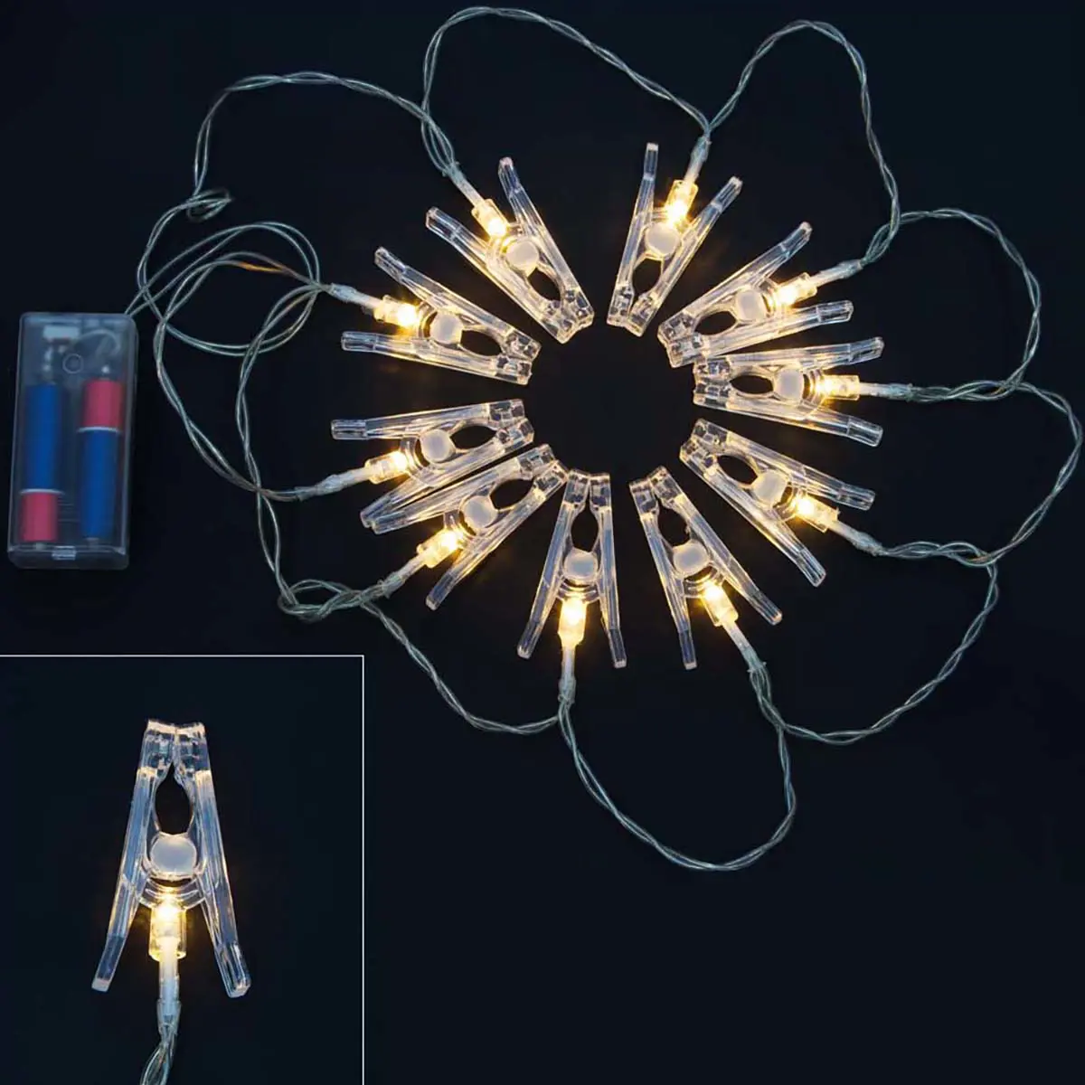 Изображение товара Электрогирлянда универсальная Волшебная страна 213932 гирлянда 1 м 1 ламп бесцветный 1 режим работы