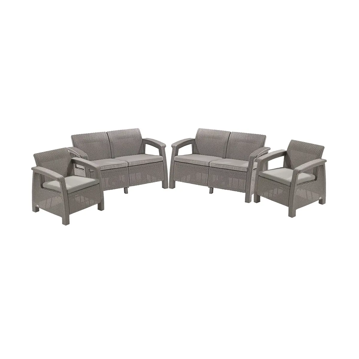 Изображение товара Садовая мебель для отдыха Keter Corfu Rest полипропилен разноцветный:2 кресла и 2 дивана