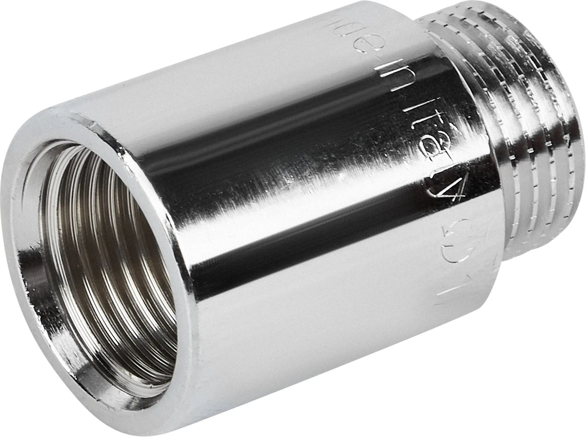 Изображение товара Удлинитель для труб 1/2х1/2 дюйма из латуни с никелированным покрытием Италия