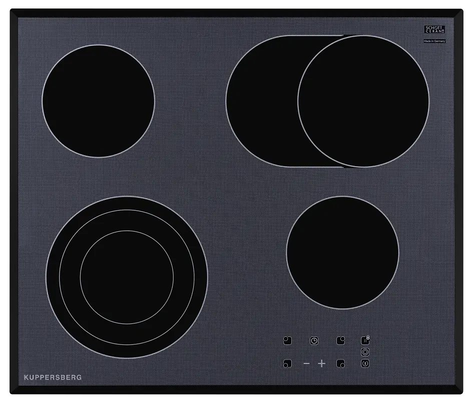 Изображение товара Электрическая варочная панель Kuppersberg ESO 629 F 60 см 4 конфорки цвет черно-серый