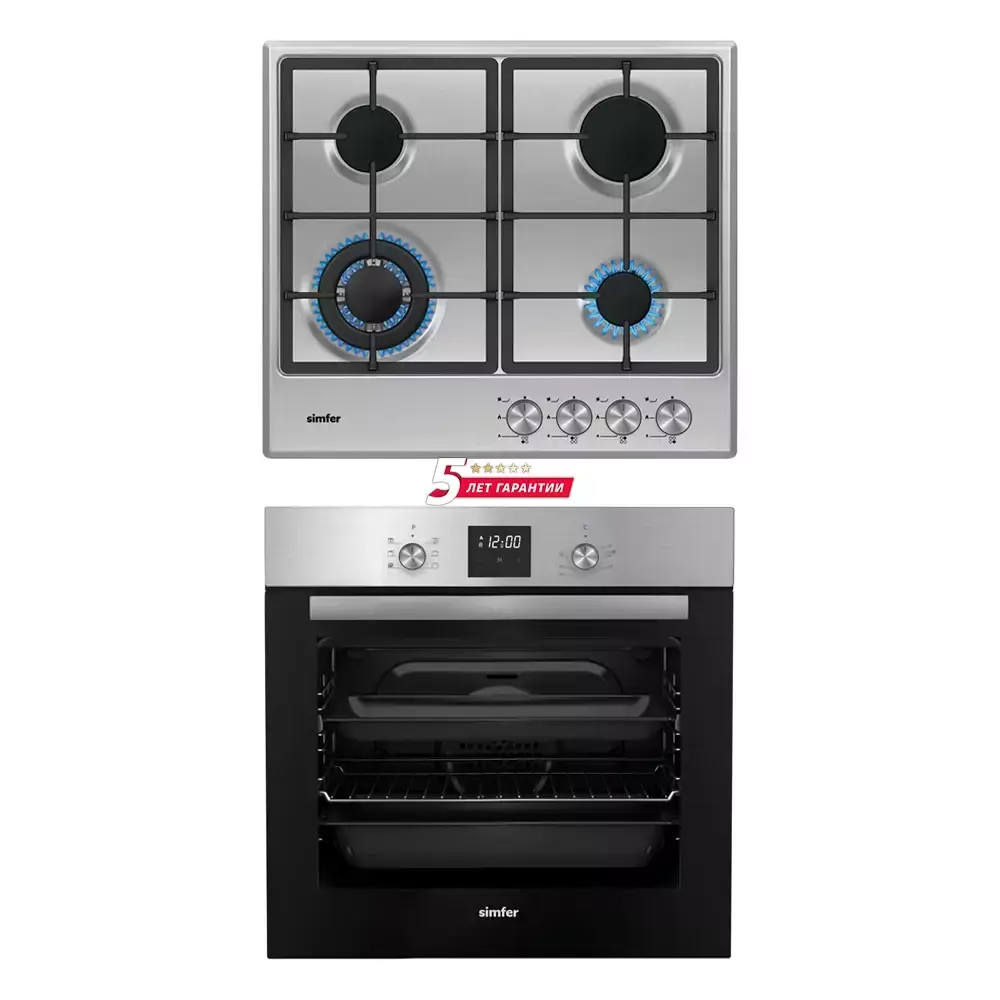Изображение товара Комплект бытовой техники 2 предмета Simfer S68M516 цвет нержавеющая сталь
