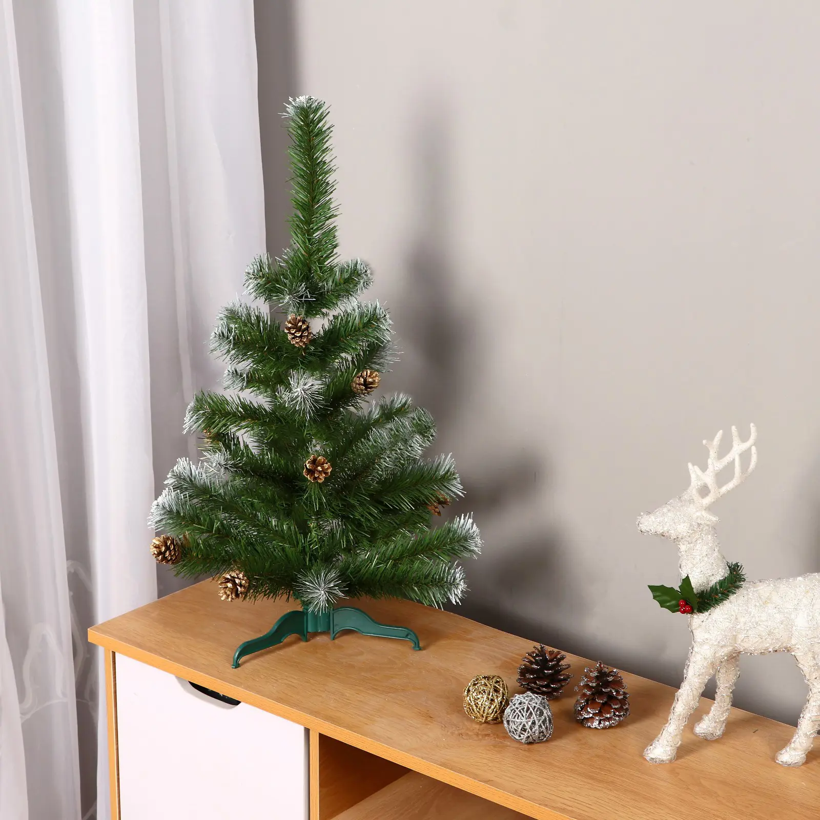 Изображение товара Ель новогодняя искусственная Зимнее волшебство 9246388 Рождественская белоснежная заснеженная 60 см