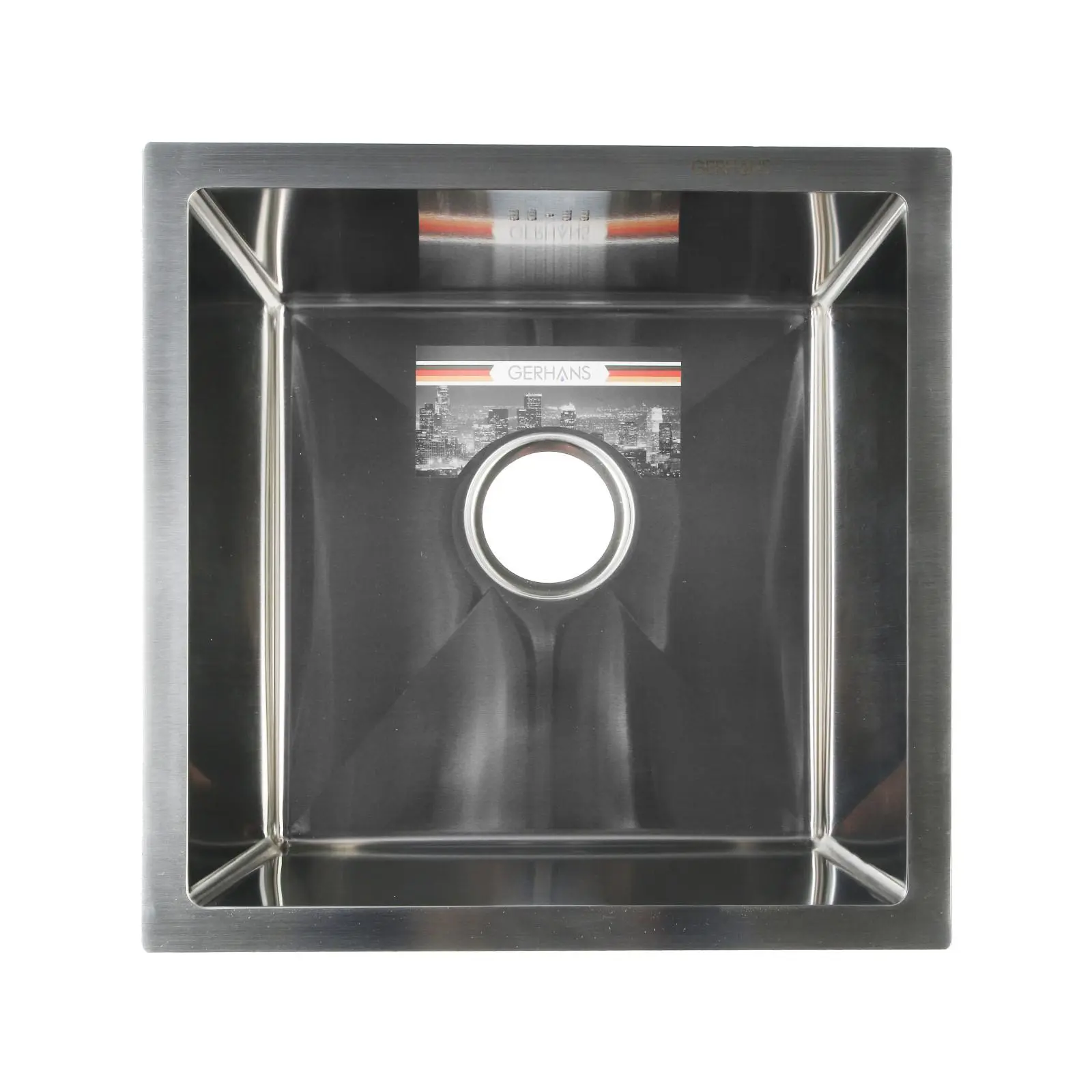 Изображение товара Врезная мойка Gerhans K34444 44x44 см из нержавеющей стали серый