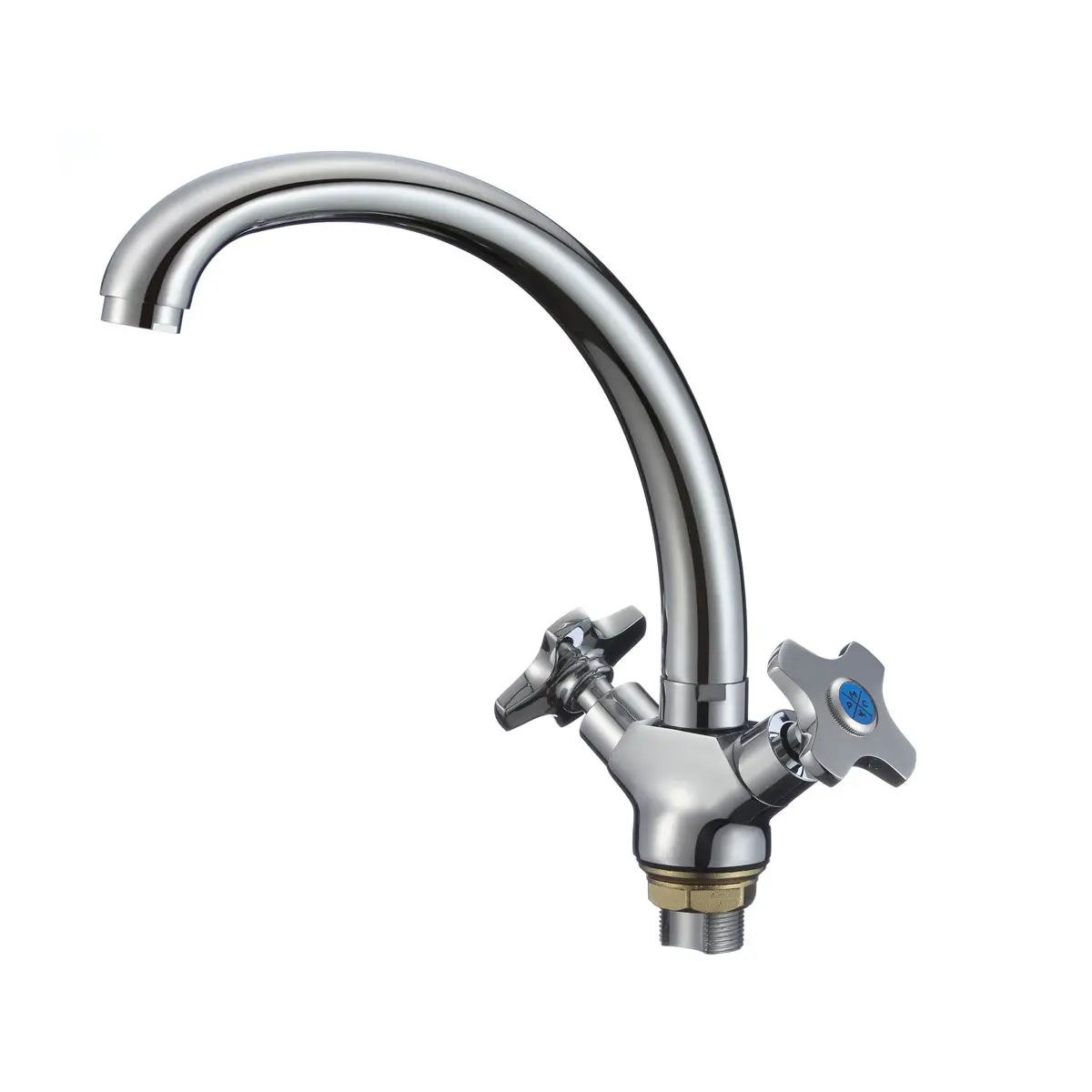 Изображение товара Двухвентильный смеситель Ростовская мануфактура сантехники Sl115-273f излив 23.5 см цвет хром