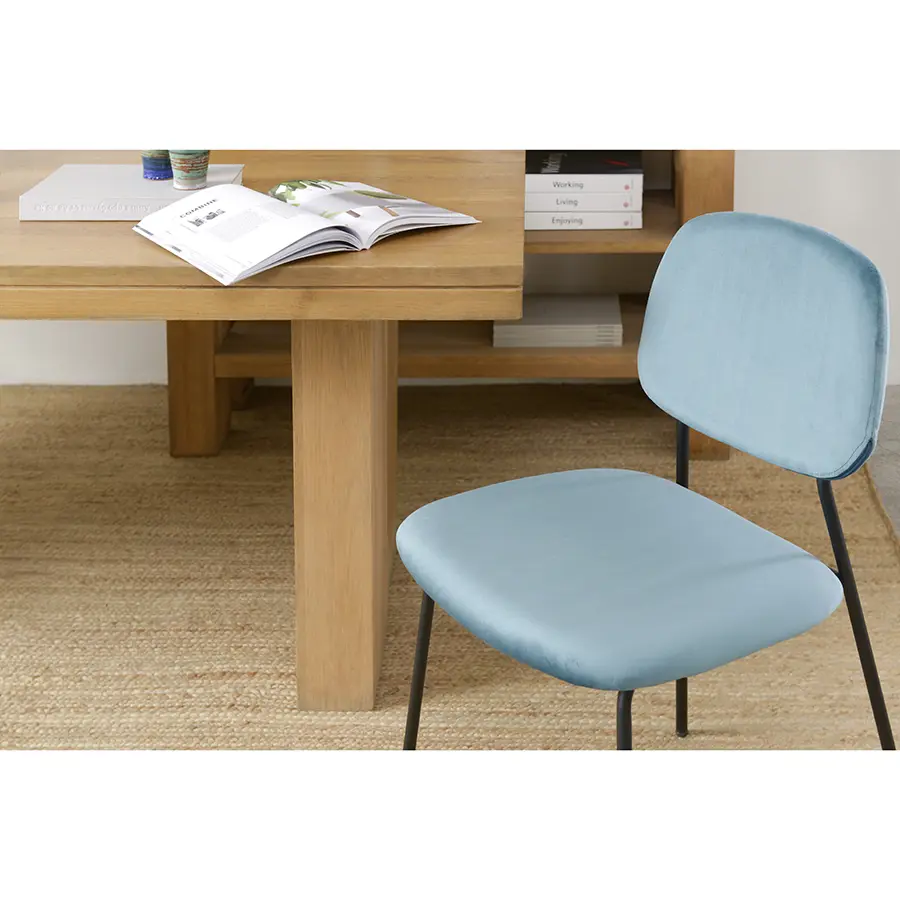 Изображение товара Стул Bergenson bjorn Tilla 85x52x47 см велюр цвет бирюзовый