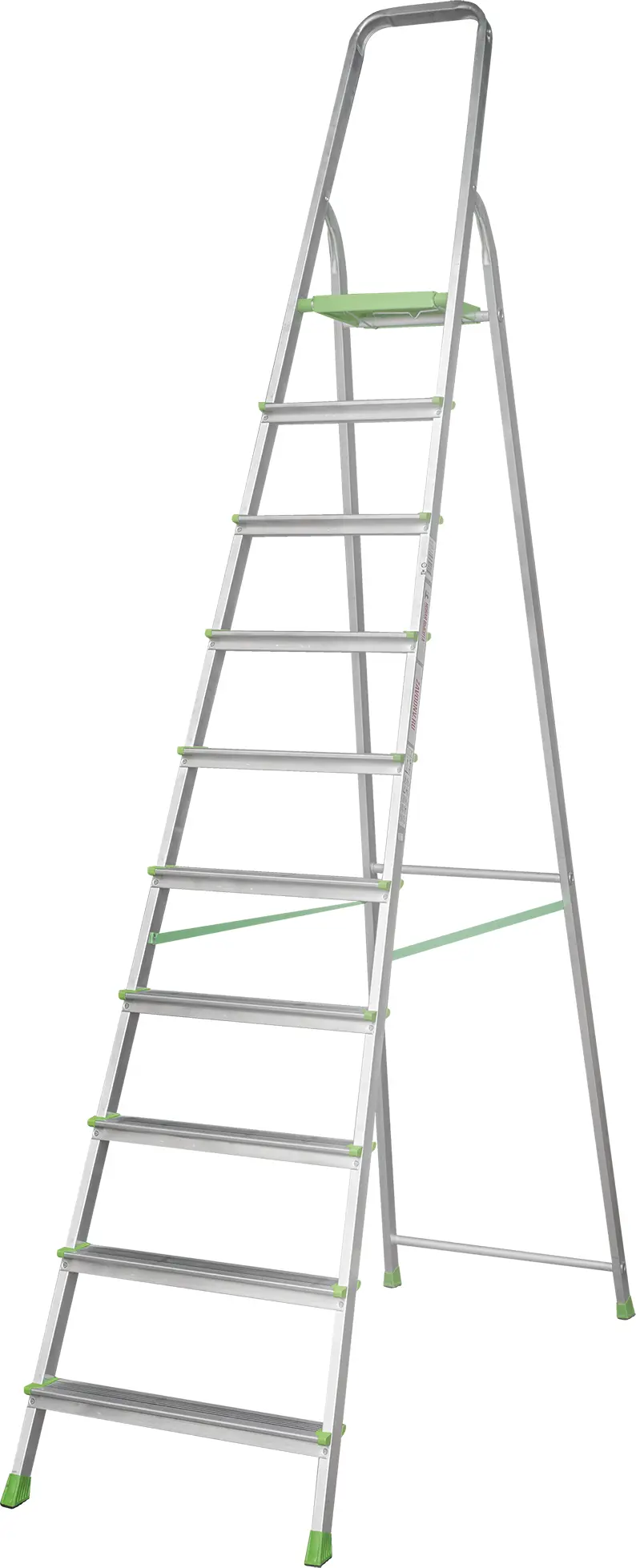 Изображение товара Стремянка алюминиевая Kroft 10 ступеней, максимальная нагрузка 150 кг